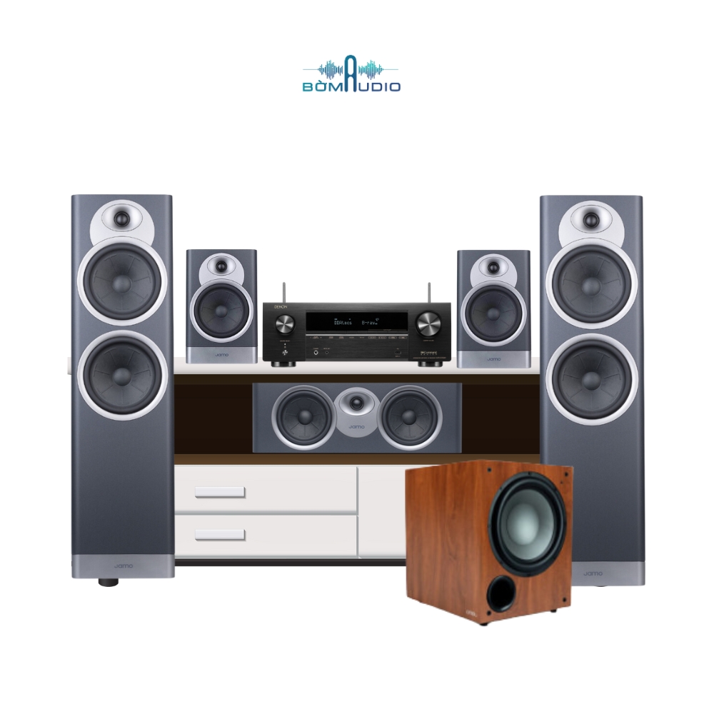 Combo Amply DENON AVR X1700H + Front JAMO S7- 27F + Center JAMO S7 25C + Surround JAMO S7-17B + Sub JAMO C910 - B79_thumbnail_0