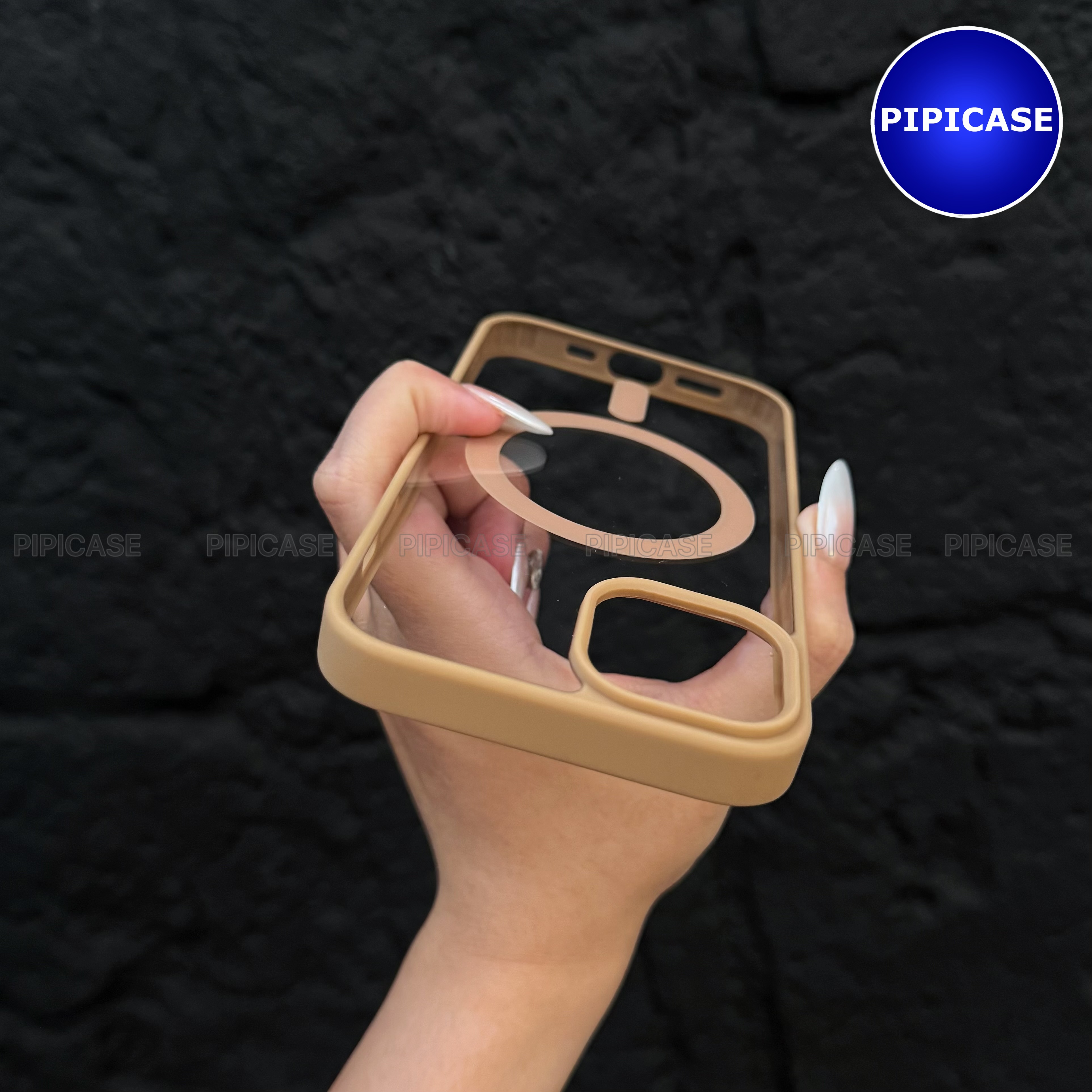 Ốp Lưng iPhone 15 Plus - Chic - Nâu Nhạt_thumbnail_7