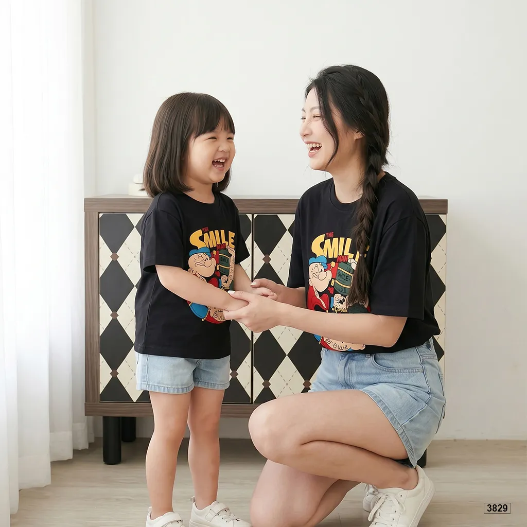 Áo thun gia đình mẹ và bé hoạt hình năng động dễ thương Kado 3829_thumbnail_3