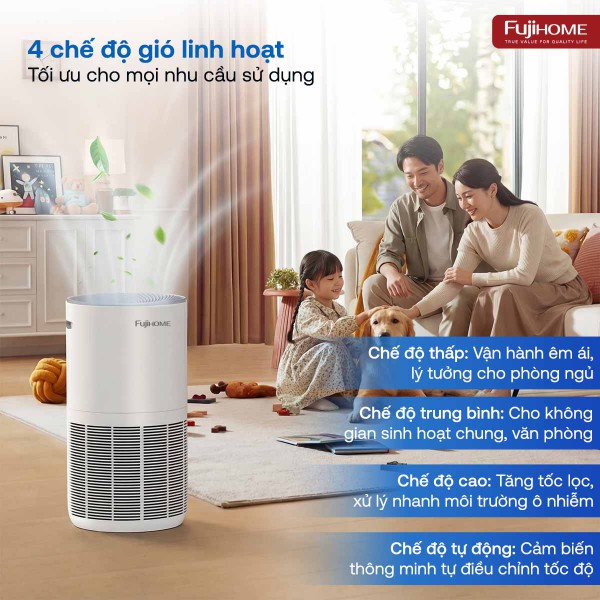 Máy lọc không khí thông minh Fujihome AP5Grand có kết nối điều khiển quả Wifi_thumbnail_4