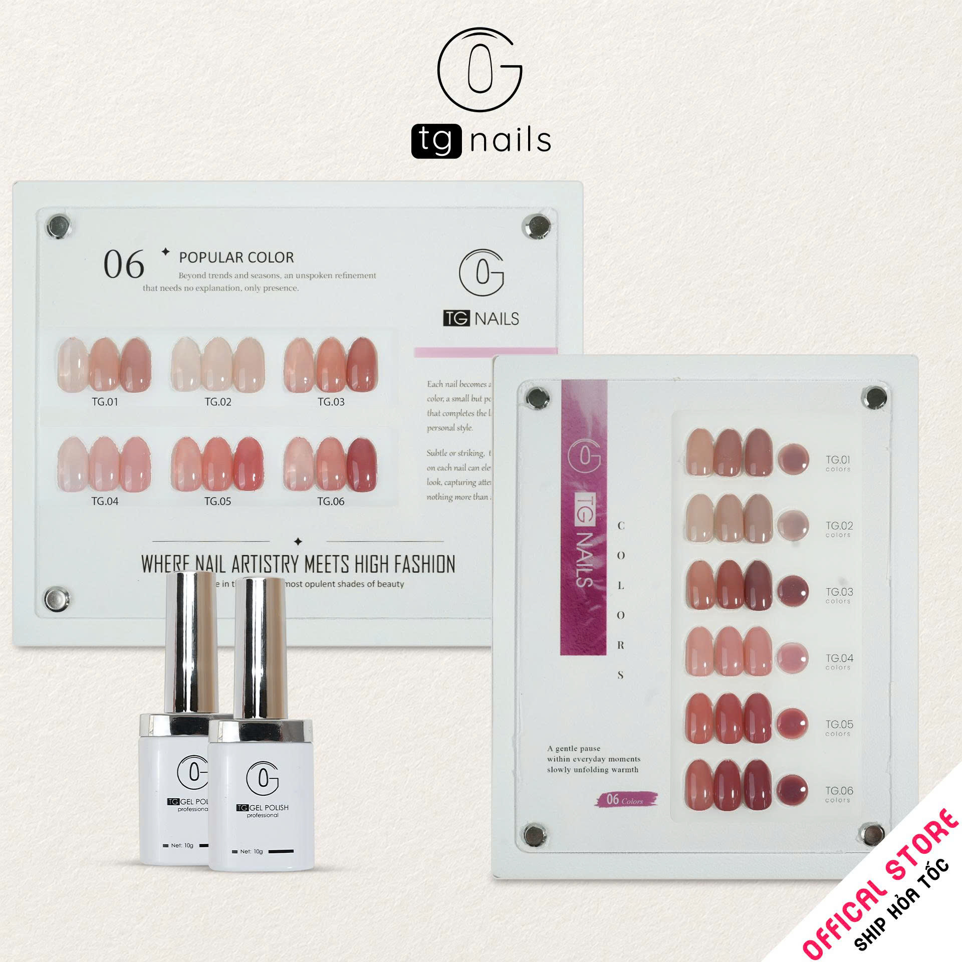 ComBo 6 màu Thạch Hồng TG Nails