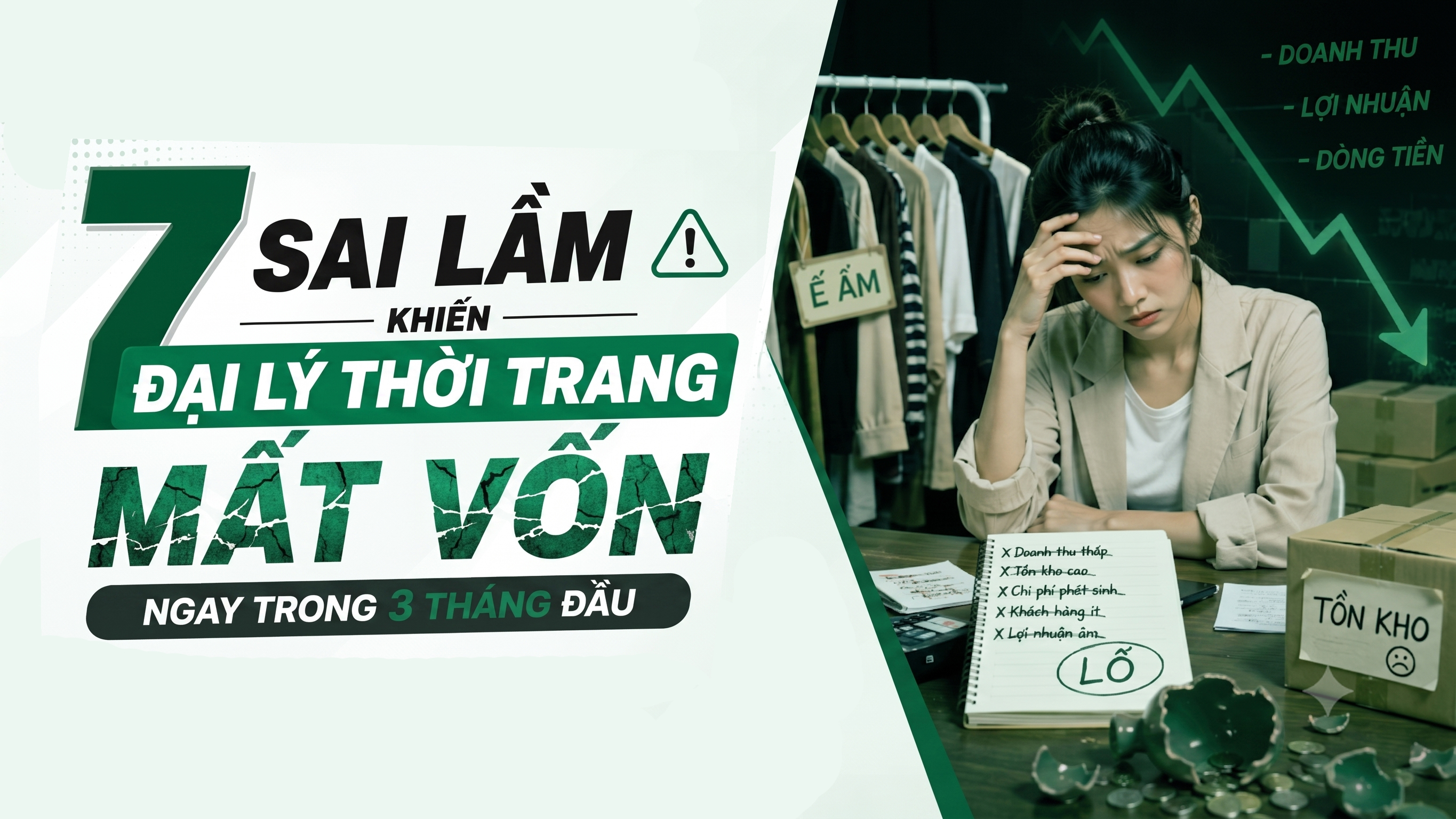7 Sai lầm khiến đại lý thời trang mất vốn ngay trong 3 tháng đầu