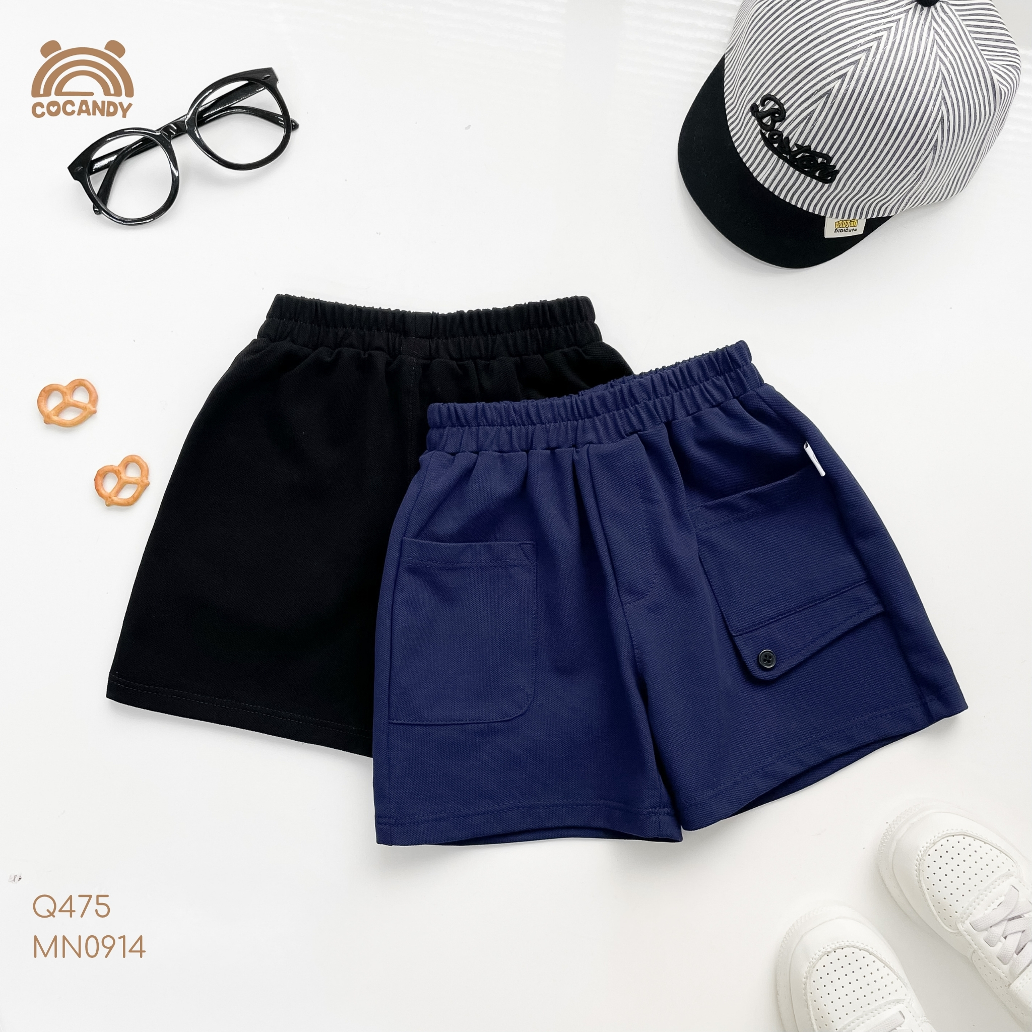 Quần cộc ĐEN 2 túi vát cúc tag CCD_thumbnail_4