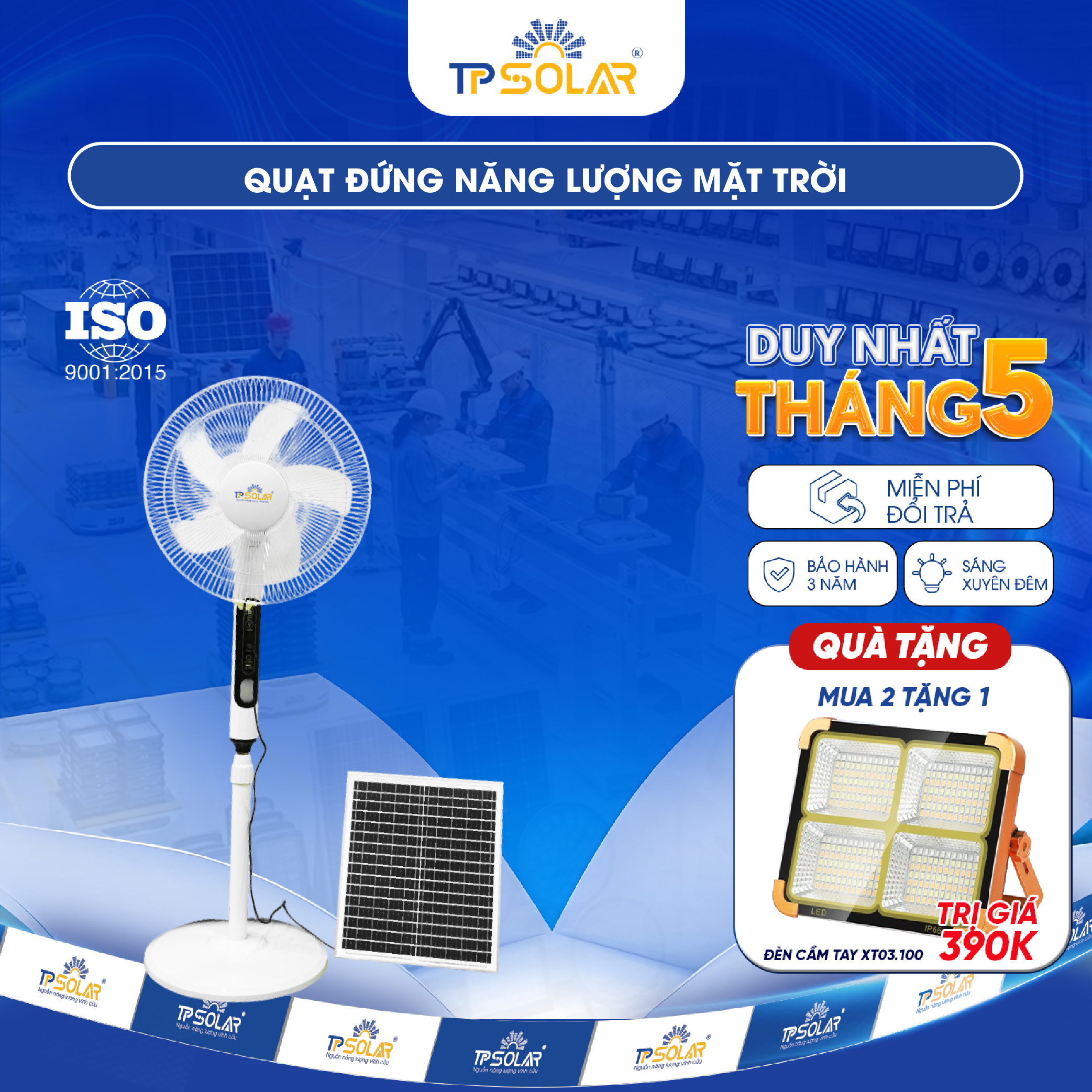 Quạt đứng năng lượng mặt trời