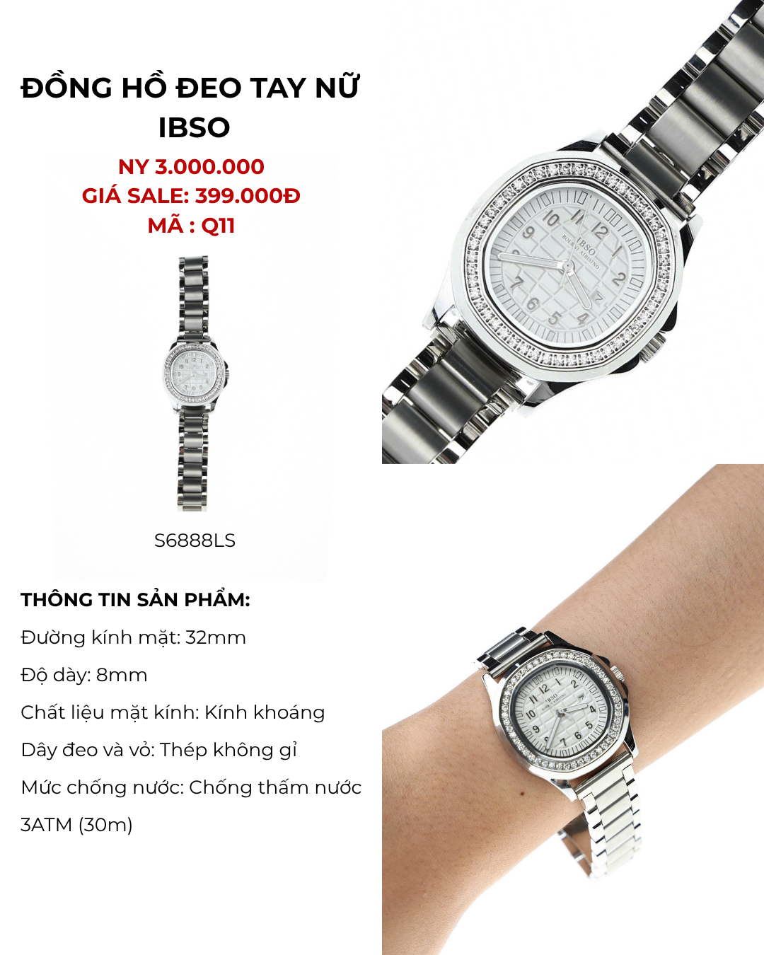 Đồng hồ đeo tay IBSO - S6888LS