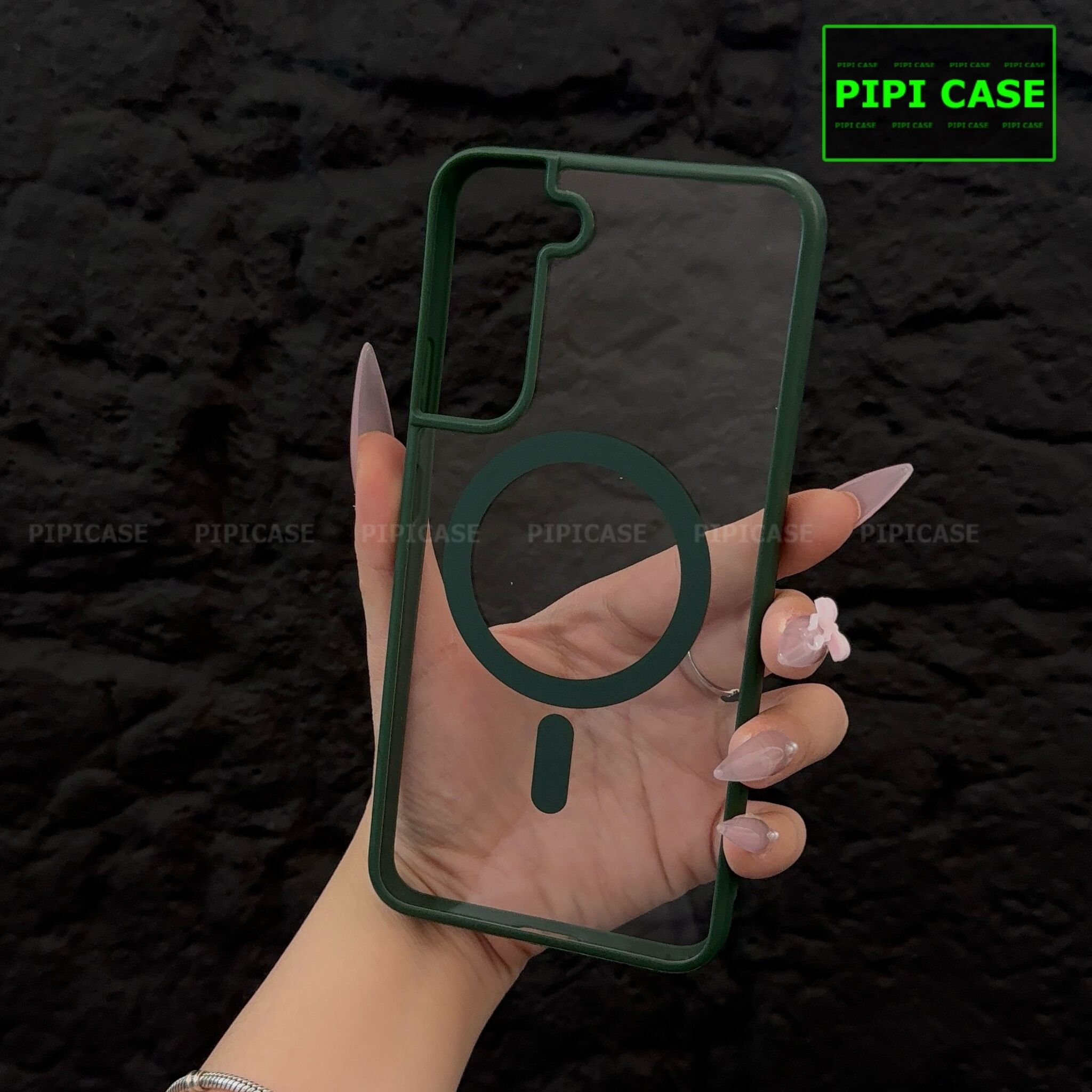 Ốp Lưng Samsung S22 5G - Chic - Xanh Lá