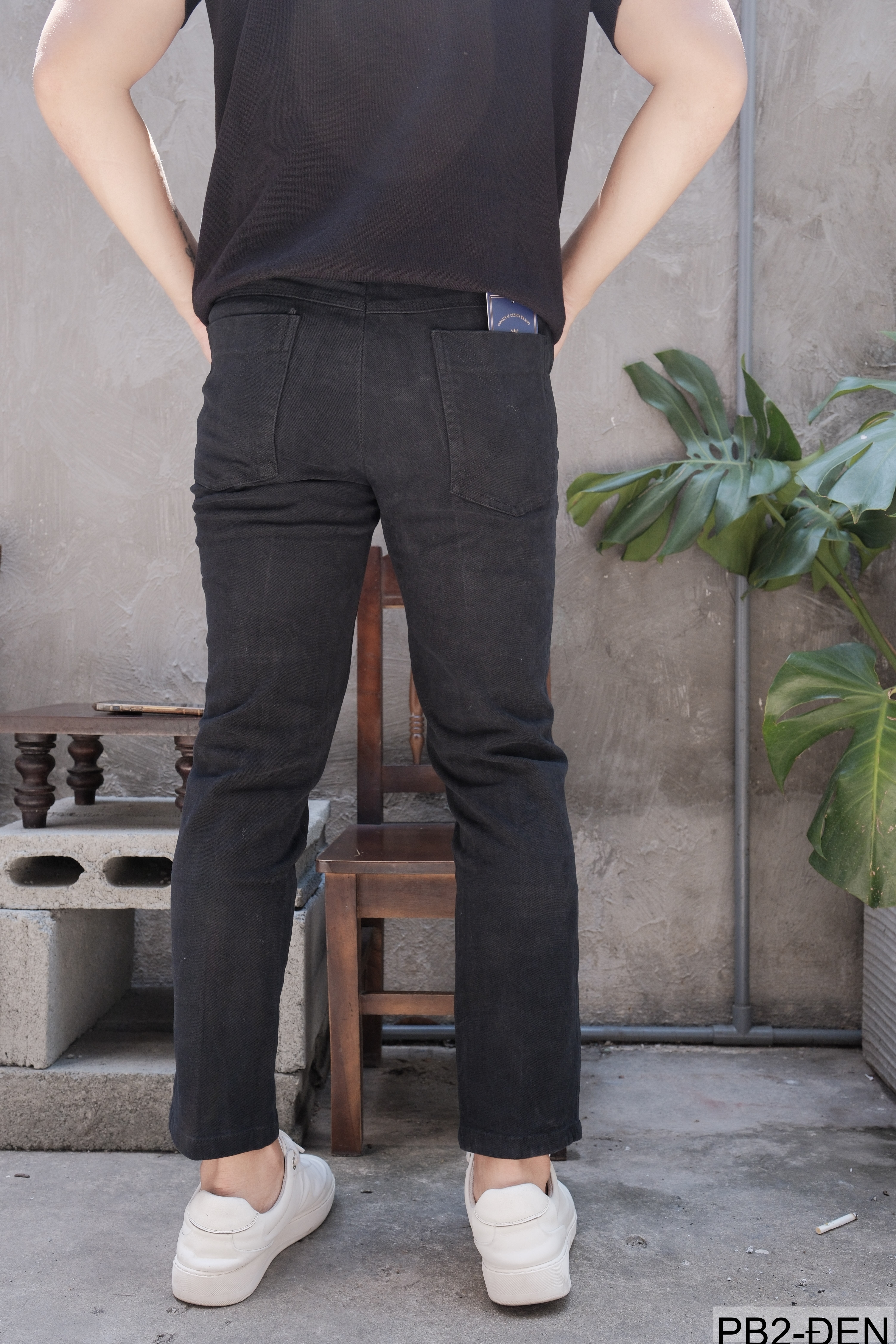PB2 - Quần Jeans Nam Ống Đứng Cổ Điển, Chất Cotton Co Giãn, Màu Kaki Đen, Phù Hợp Đi Chơi Đi Làm_thumbnail_11