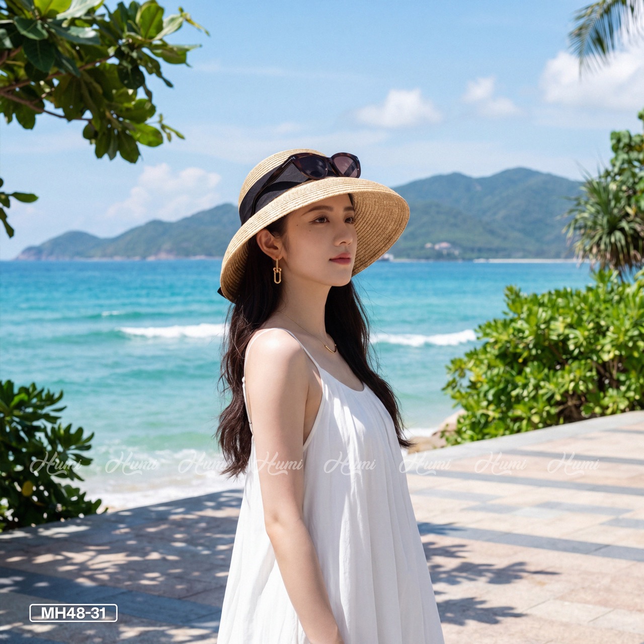 MŨ RƠM VÀNH CONG KIỂU PHÁP (MH48-32 ĐAI ĐEN)_thumbnail_2