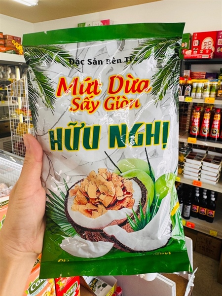 Mứt dừa sấy giòn ( hũ )