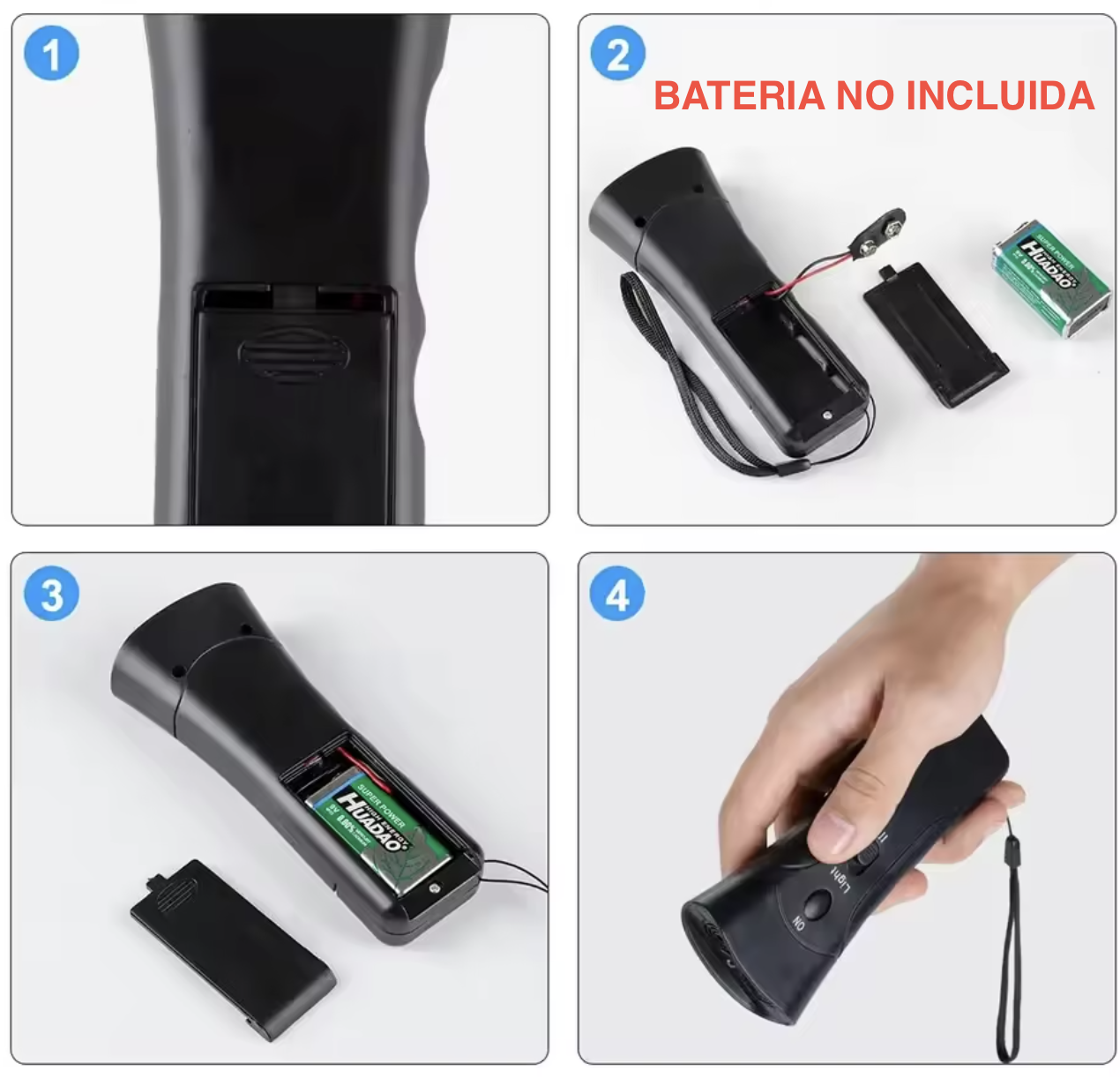 DISPOSITIVO ULTRASÓNICO ANTILADRIDOS PARA PERROS, REPELENTE DE LADRIDOS, DISPOSITIVO DE ENTRENAMIENTO CON LED, SIN BATERÍA_thumbnail_1