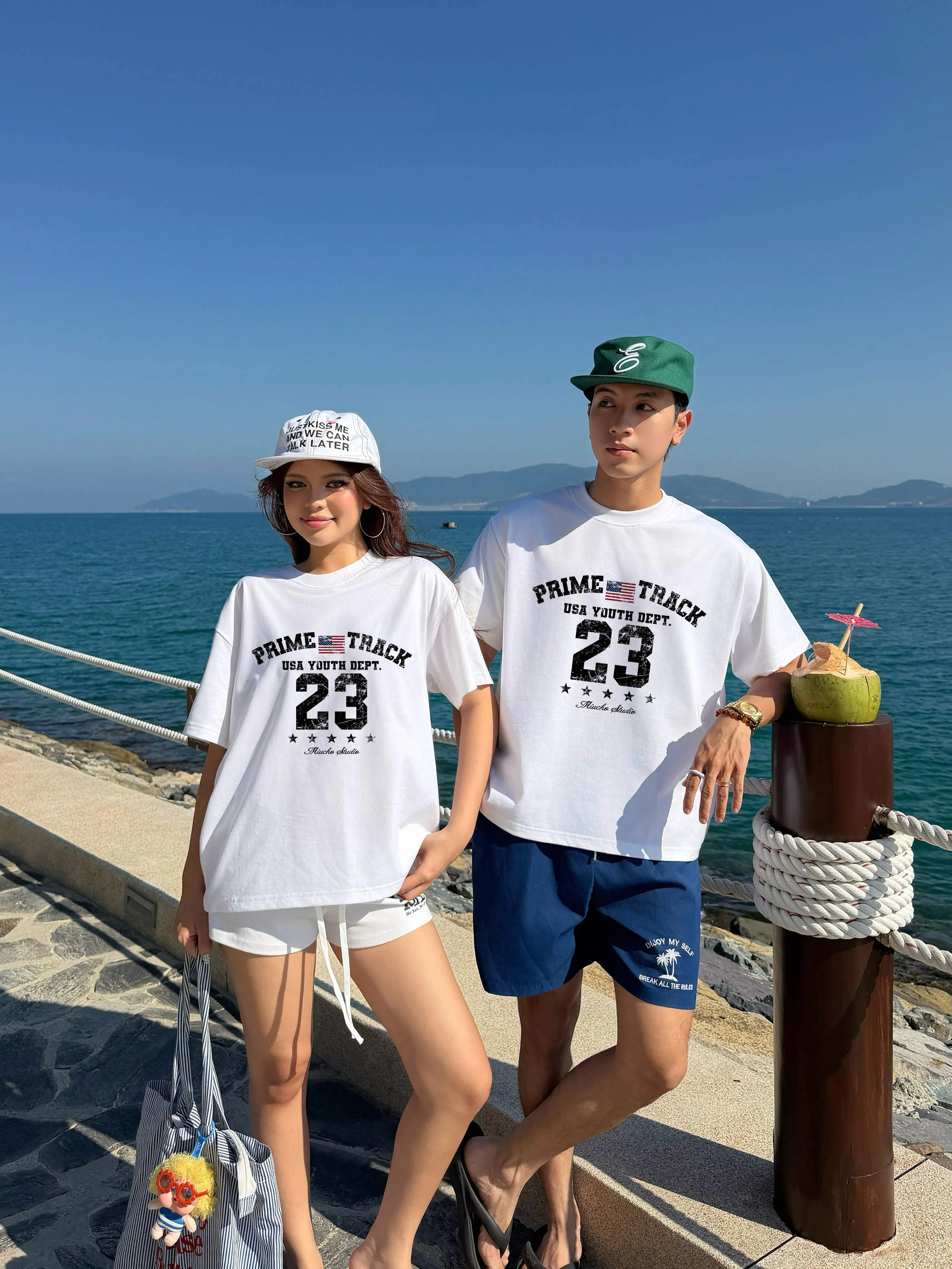 Áo thun unisex form boxy Old School vibe Miucho 4047_thumbnail_5