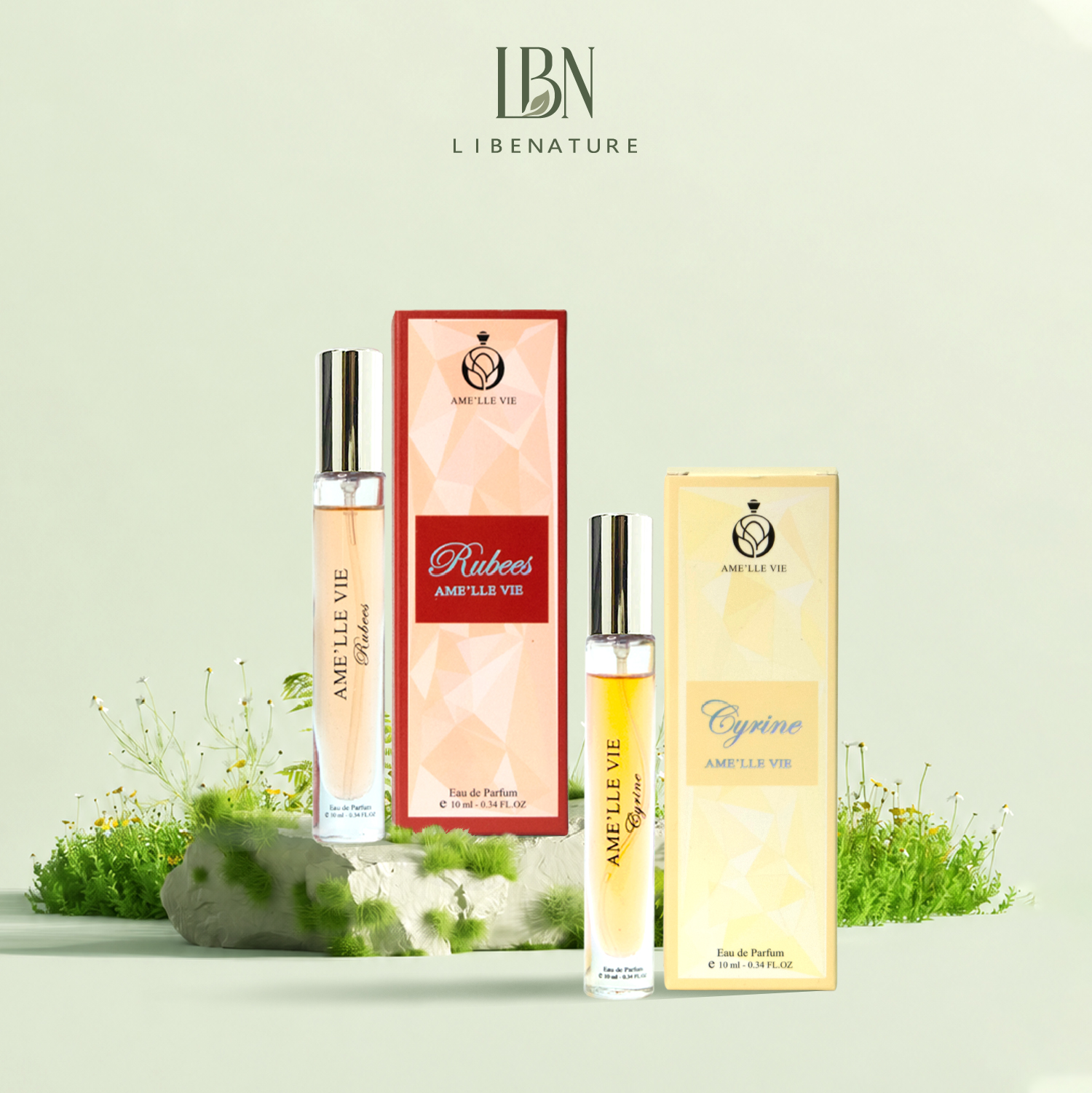 Combo 2 Chai Nước hoa Ame'lle Vie CYRINE & RUBEES 10ml