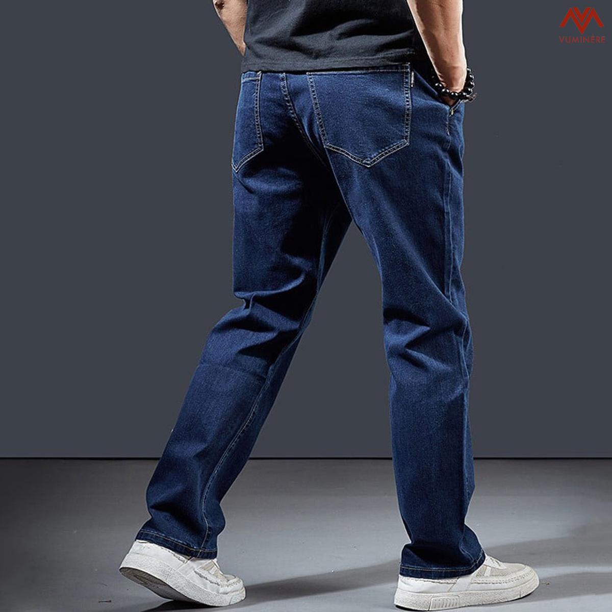Quần Jeans nam VUMINÉRE - Regular Fit Jeans Form suông ống đứng tôn dáng_thumbnail_2