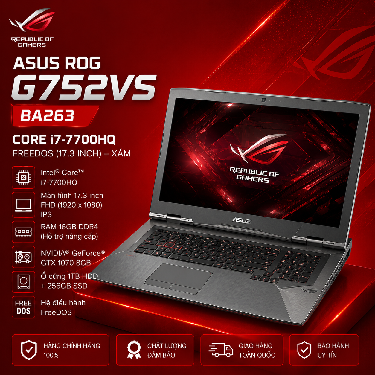 Laptop Asus Rog G752VS-BA263 – Core i7-7700HQ/Freedos (17.3 inch) – Xám – Hàng Chính Hãng_thumbnail_7