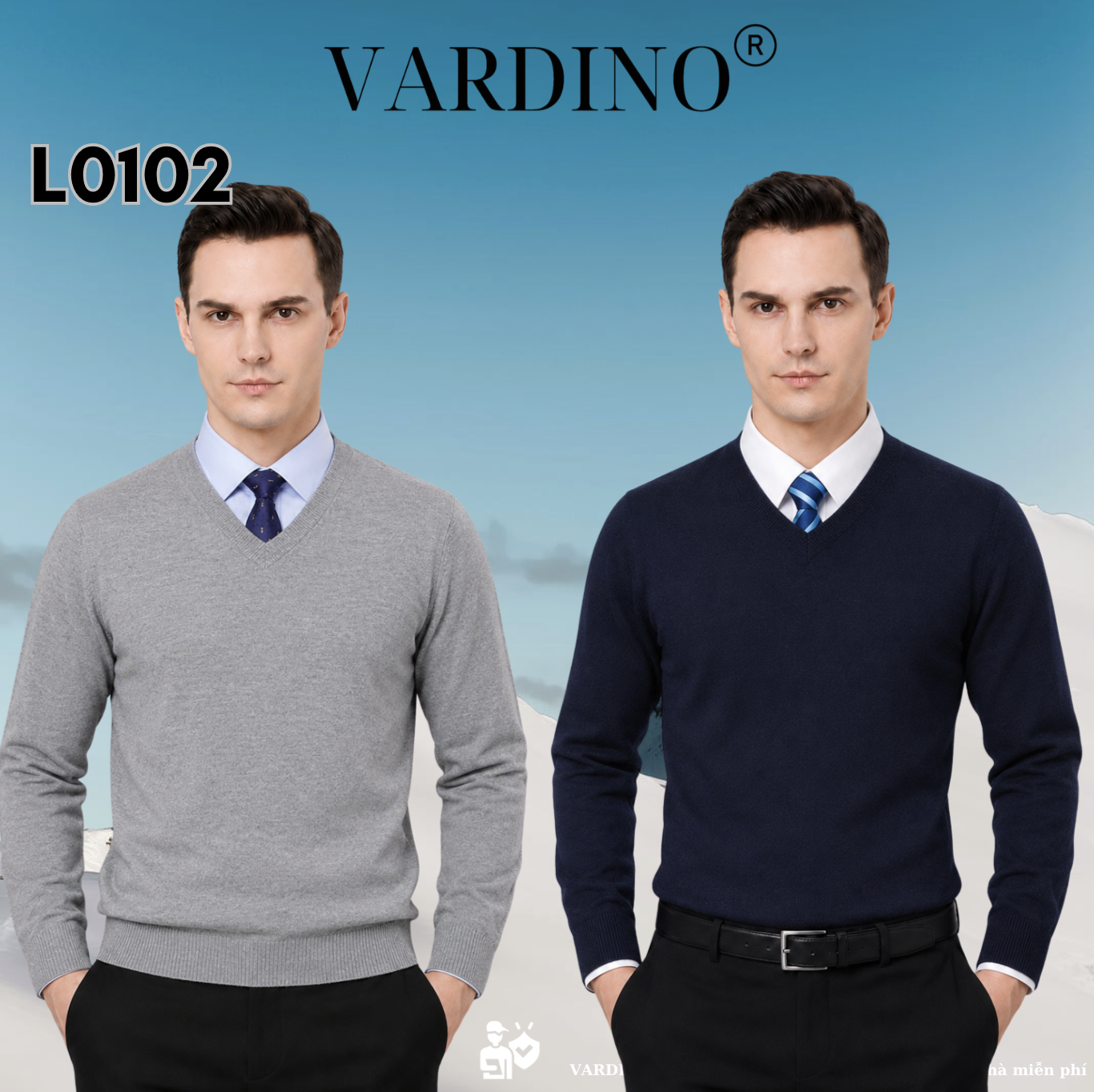 Áo len cổ chữ v cho nam Vardino L0102