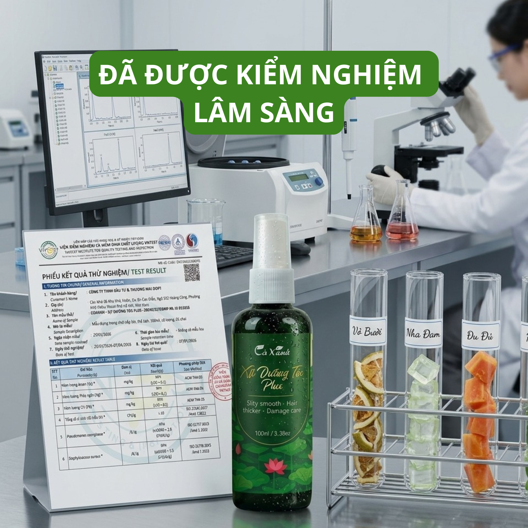 Xịt Dưỡng Tóc Plus Cỏ Xanh