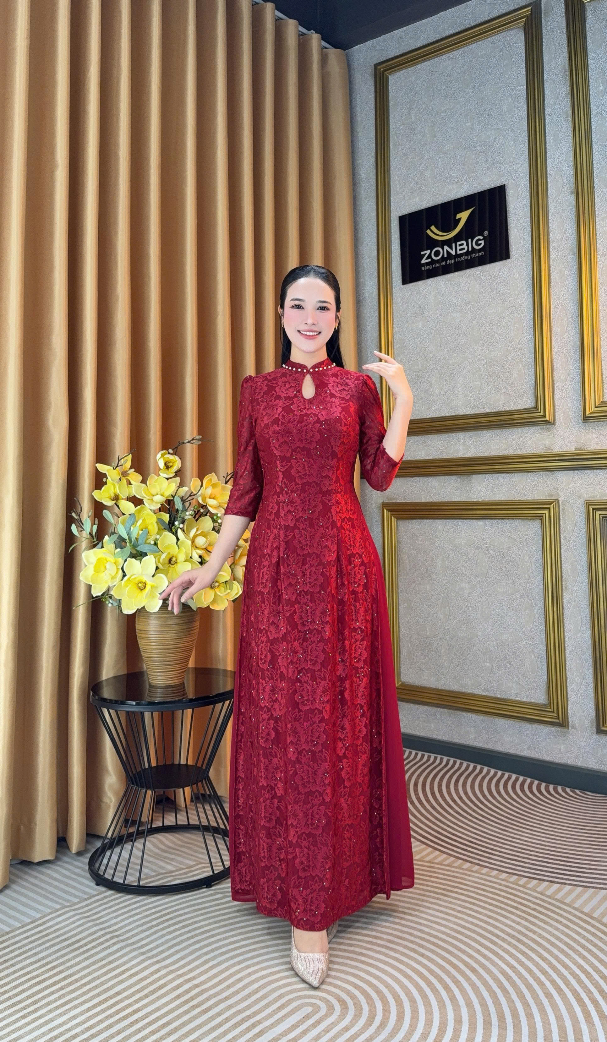 Đầm giả áo dài - Y2158 - Thương hiệu ZONBIG