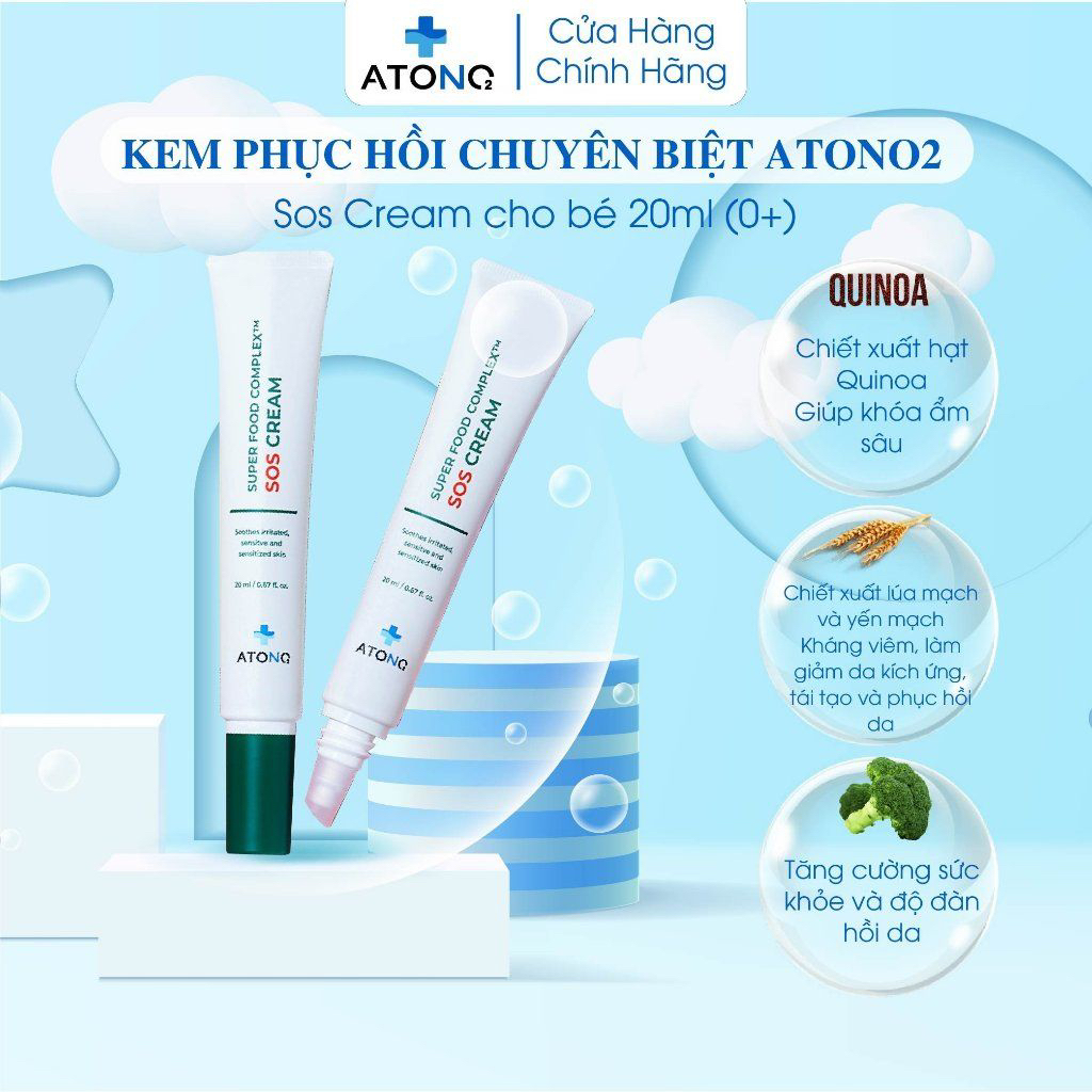 Kem phục hồi chuyên biệt SOS Cream Atono2 0M+ 20ML