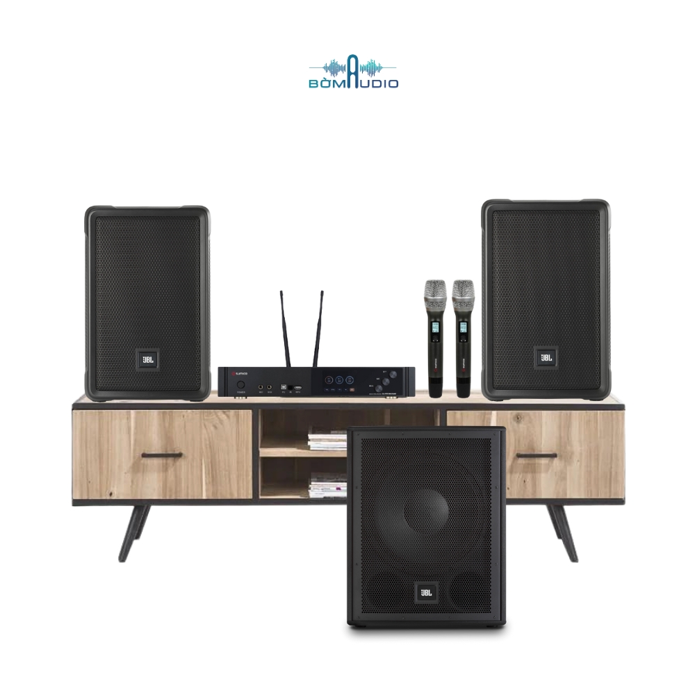 Combo Loa PA ACTIVE JBL IRX 108BT + Loa Subwoofer JBL IRX 115S + Micro Tích Hợp Mixer SUMICO SU 910 - B387_thumbnail_1