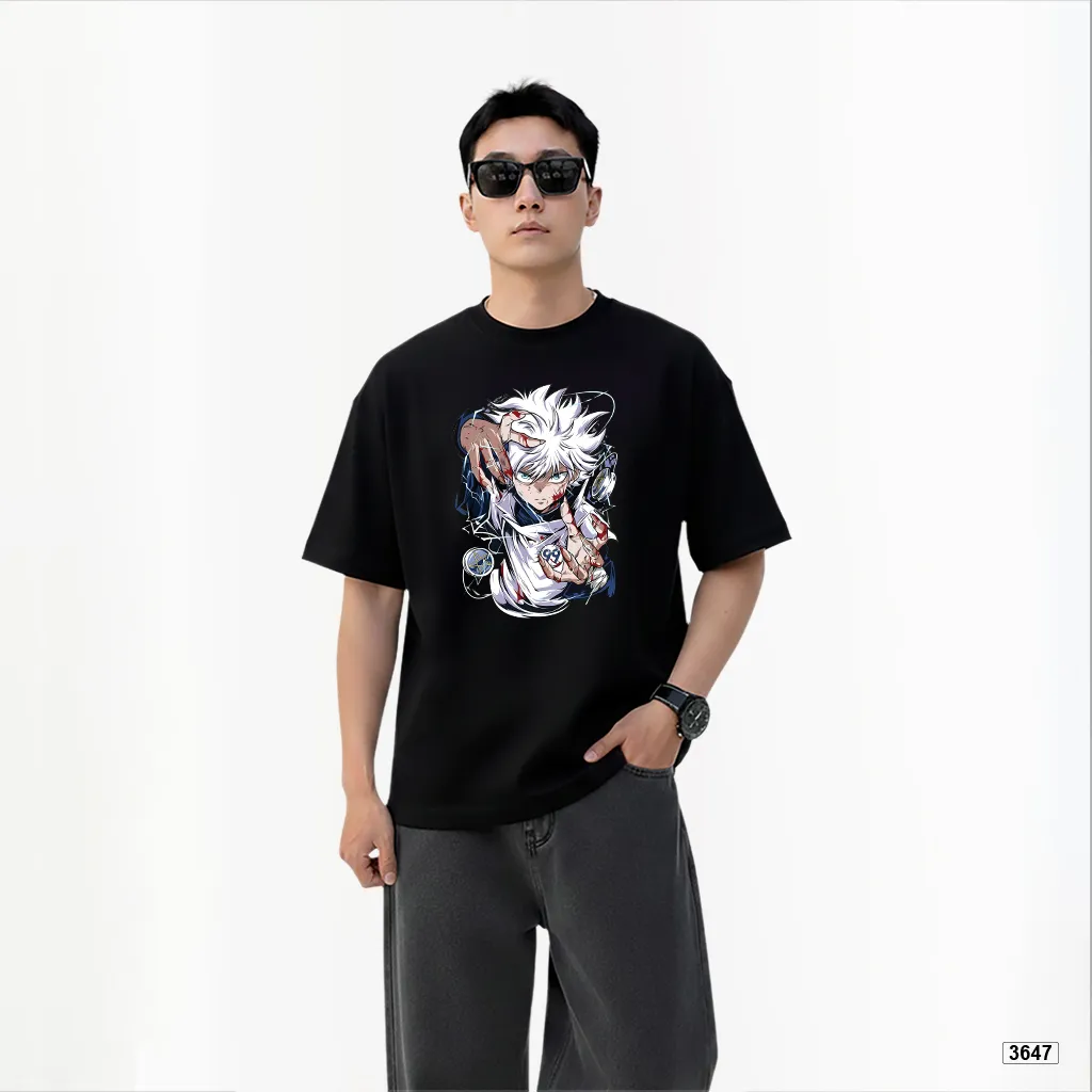 Áo thun nam form oversize hoạt hình Nhật Bản TeePrint 3647_thumbnail_3