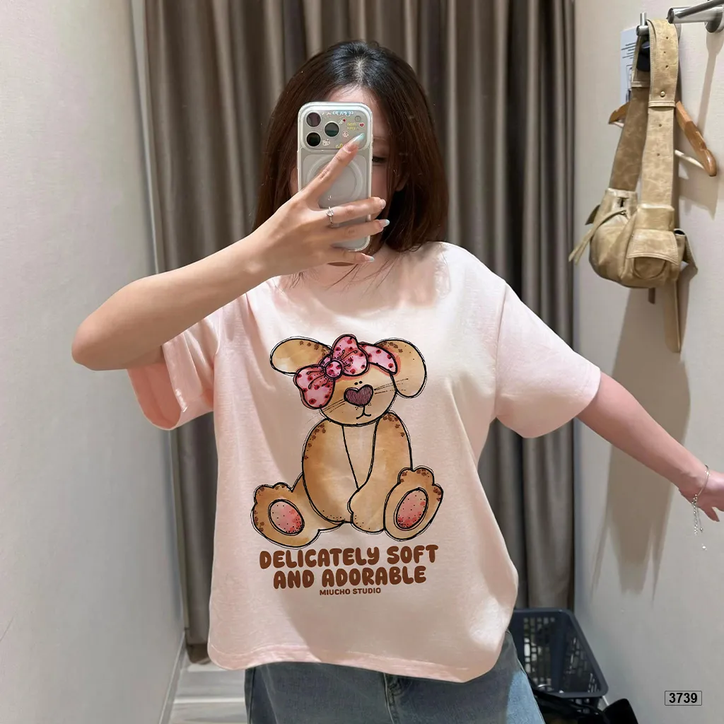 Áo thun nữ form boxy mùa hè chất thoáng mát phong cách dễ thương Miucho 3739_thumbnail_4