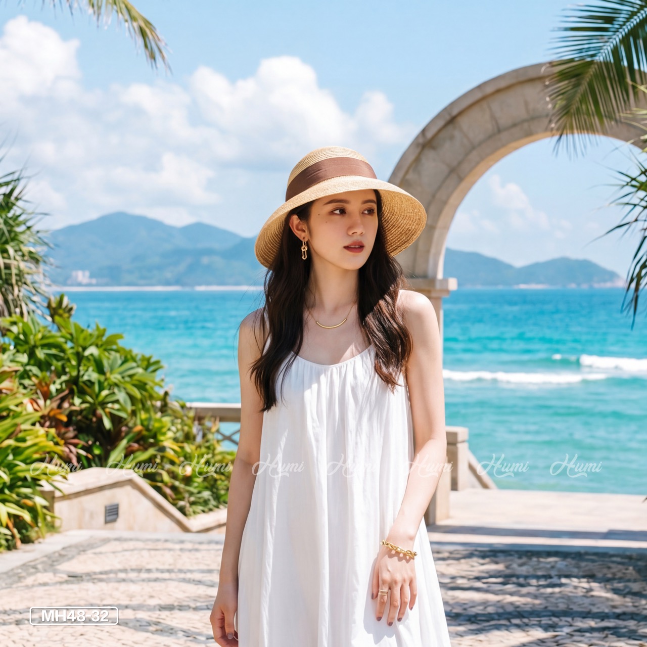 MŨ RƠM VÀNH CONG KIỂU PHÁP (MH48-31 ĐAI NÂU)_thumbnail_1