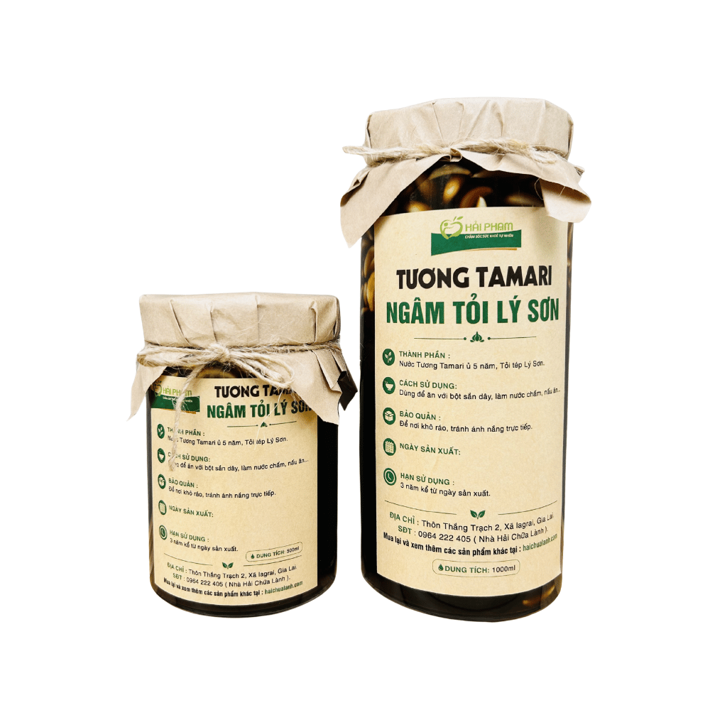 Tương Tamari Ngâm Tỏi Lý Sơn (Hũ lớn 1000ML)