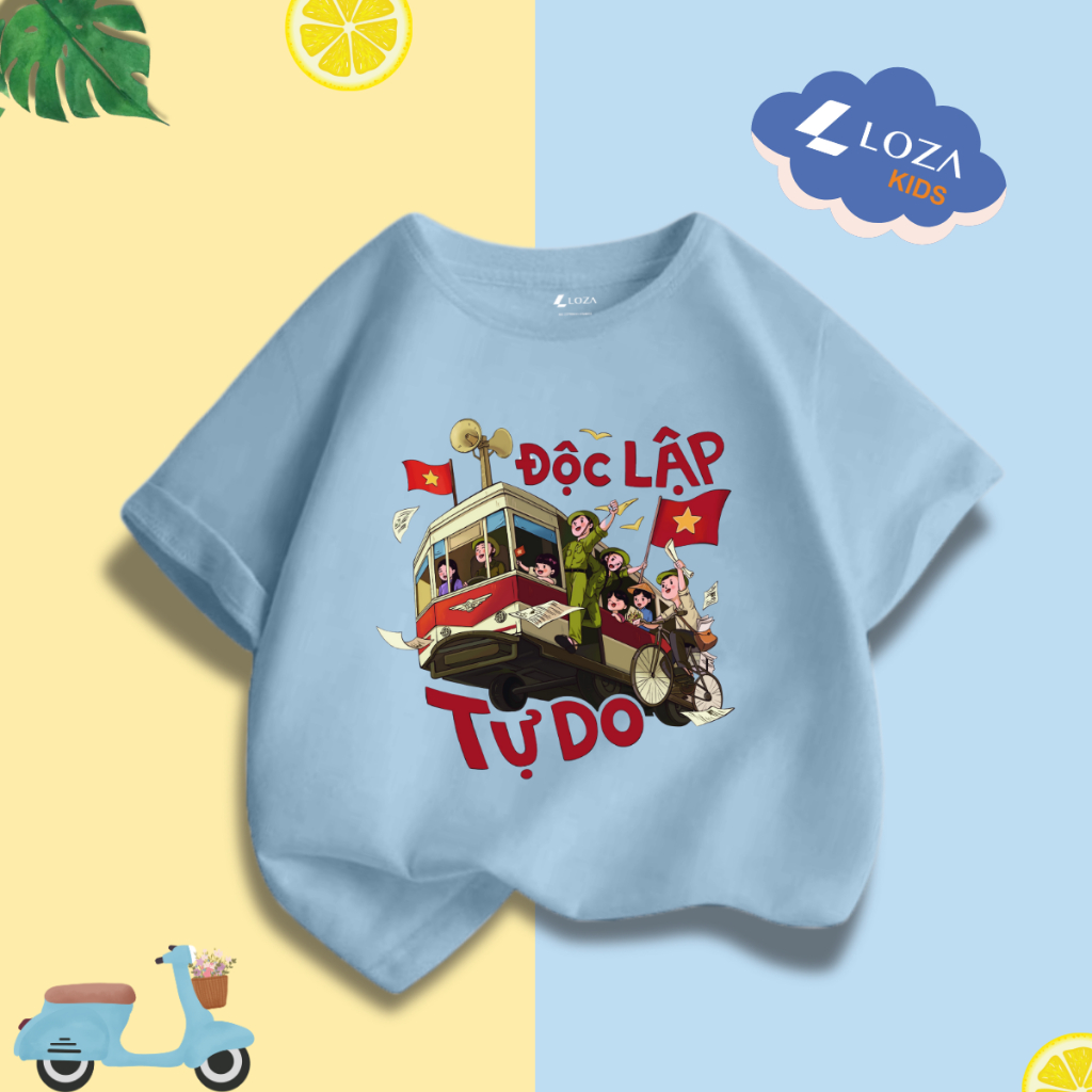 [XẢ KHO SIZE 120] Áo phông cho bé trai bé gái nhiều mẫu chất liệu thun cotton mềm mát size từ 18-22kg - Loza Kids XA0005_thumbnail_21