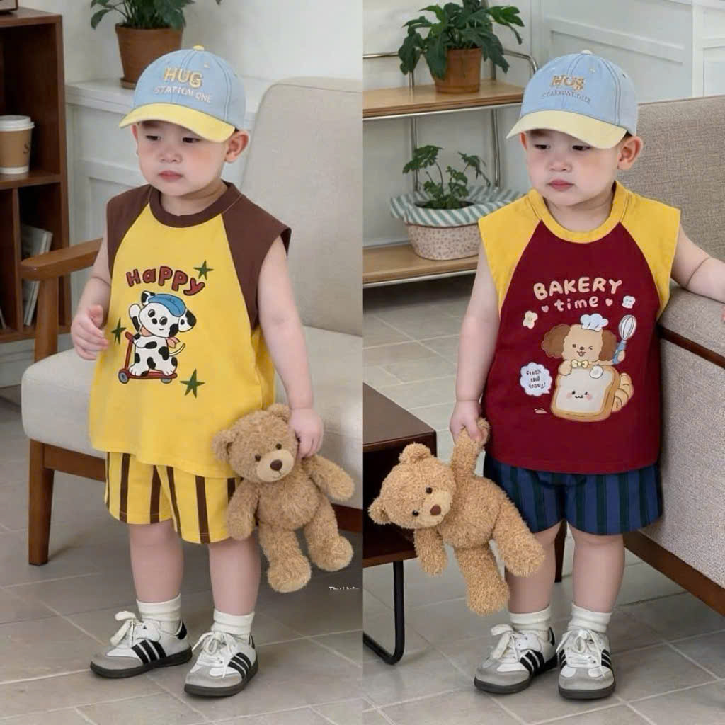 D77 SET 2 BỘ BA LỖ CHÓ VẪY TAY HAPPY - A100.390