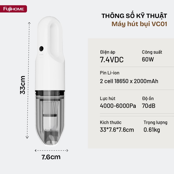 Máy hút bụi cầm tay Fujihome VC01_thumbnail_11