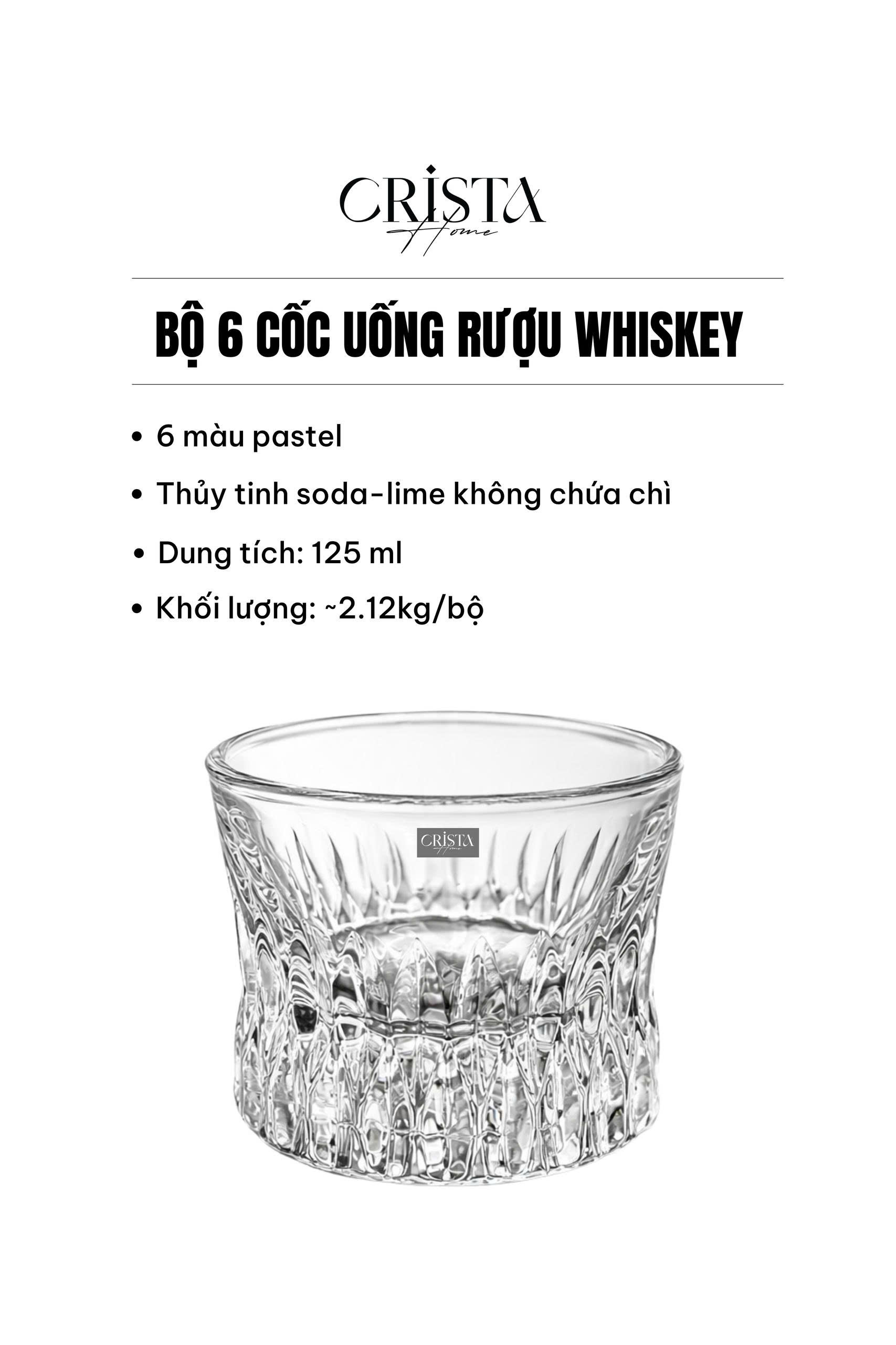 Bộ 6 cốc rượu thủy tinh cao cấp CRISTA HOME dung tích 125 ml màu mix:220_thumbnail_11