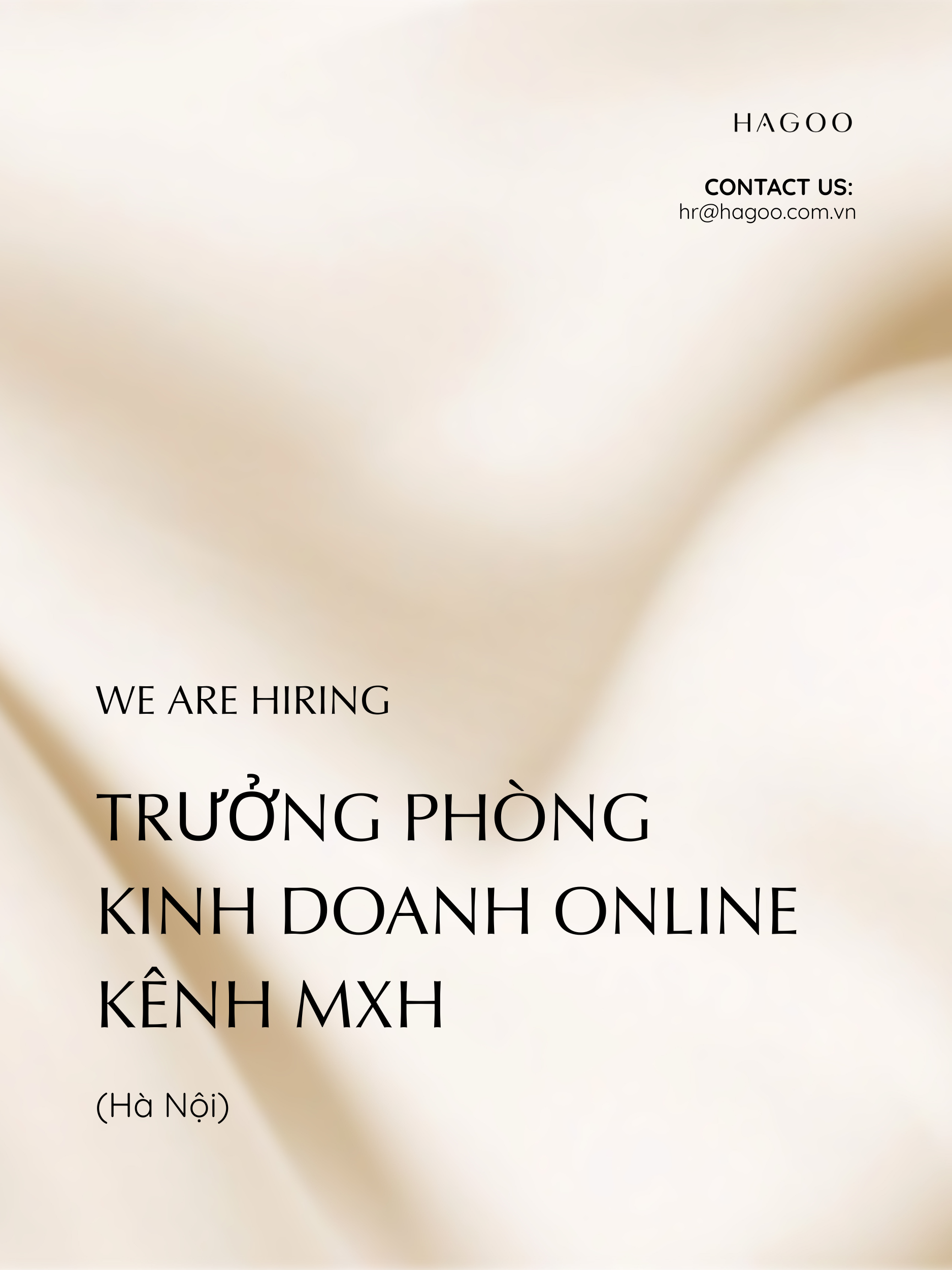 TRƯỞNG PHÒNG KINH DOANH ONLINE – KÊNH MXH