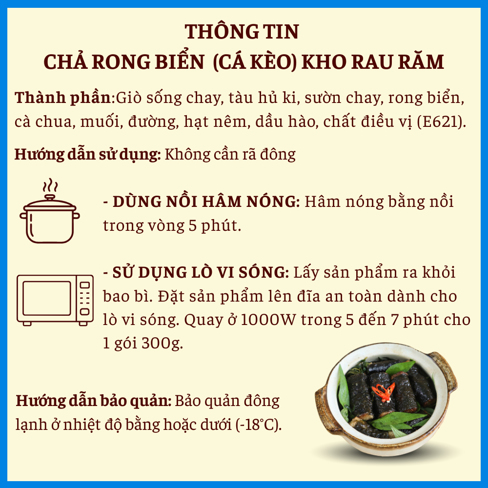 [Đông Lạnh] Chả Rong Biển Kho Rau Răm (Cá Kèo Kho Rau Răm) 300g_thumbnail_2