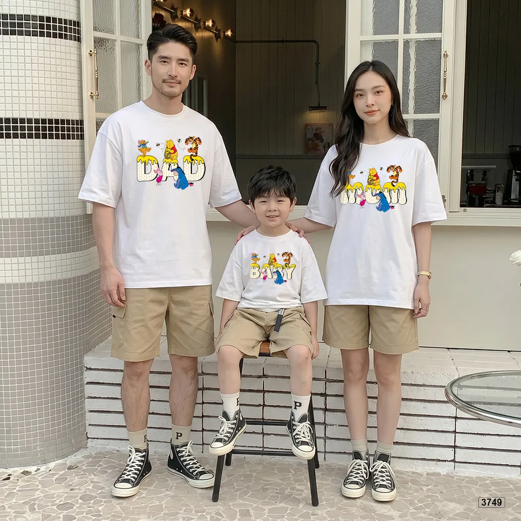 Áo thun mùa hè cho bé và gia đình hoạt hình đáng yêu Kado 3749_thumbnail_4