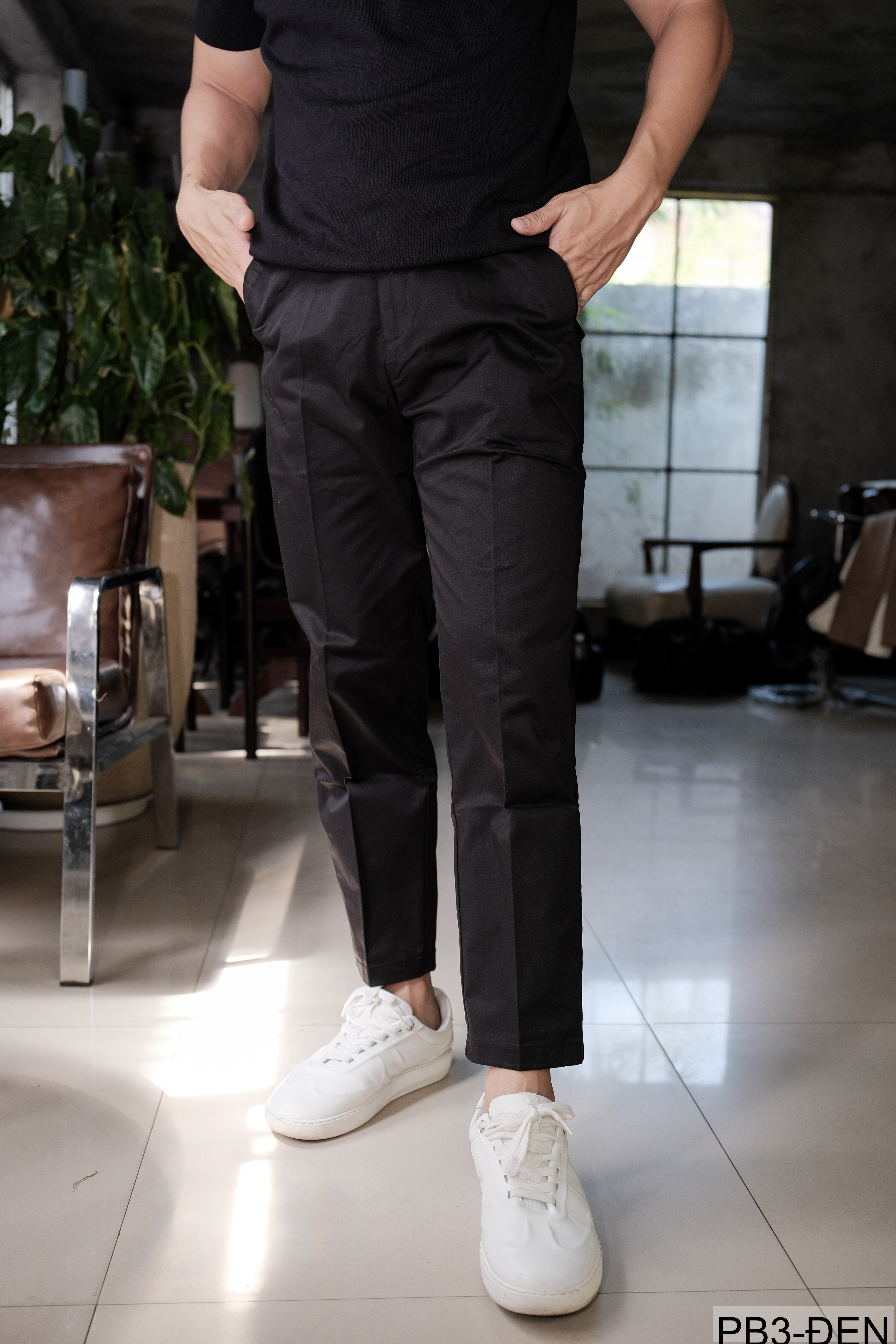 PB3 - Quần ống đứng nam màu trơn, chất cotton co giãn nhẹ, dáng regular fit, phong cách streetwear_thumbnail_7