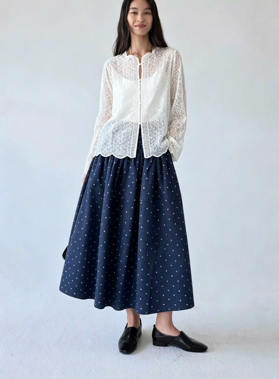 E752 CHÂN VÁY XÒE NAVY PHỐI CHẤM BI_thumbnail_4