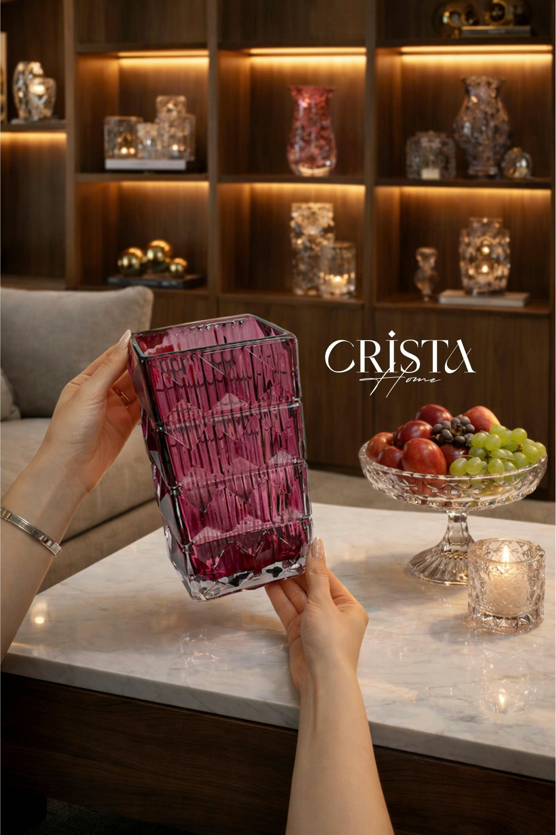 Bình cắm hoa thủy tinh vân kim cương 4 tầng CRISTA HOME 60241_thumbnail_19