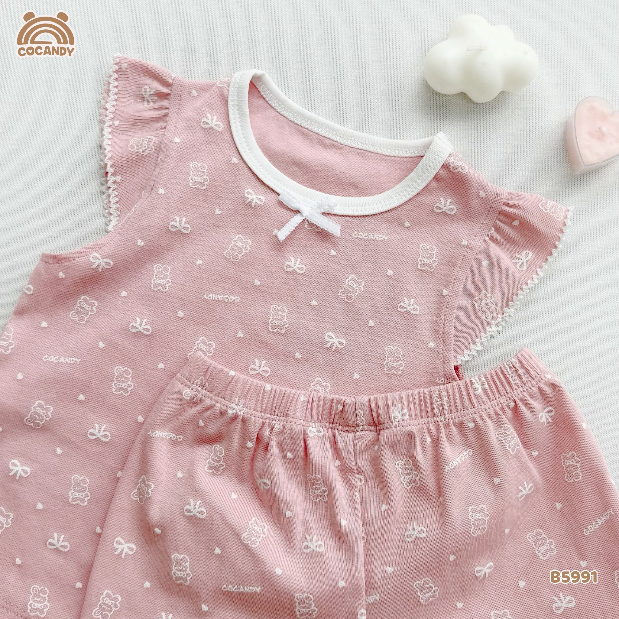 Bộ cộc thun HỒNG cánh tiên hình gấu nơ tim trắng_thumbnail_1