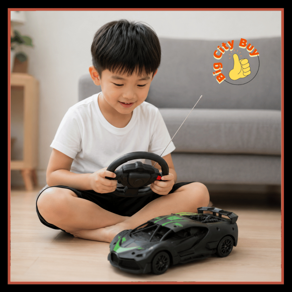 Xe Ô Tô Điều Khiển Từ Xa Bugatti Mini Có Vô Lăng, Xe Đua Tốc Độ Đồ Chơi Cho Bé Cực Ngầu BigcityBuy 337XOT_thumbnail_4