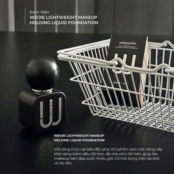 [Z.W.J WEIJIE] Kem nền lâu trôi Z.W.J Weijie Lightweight 30ml (chai đen)_thumbnail_0