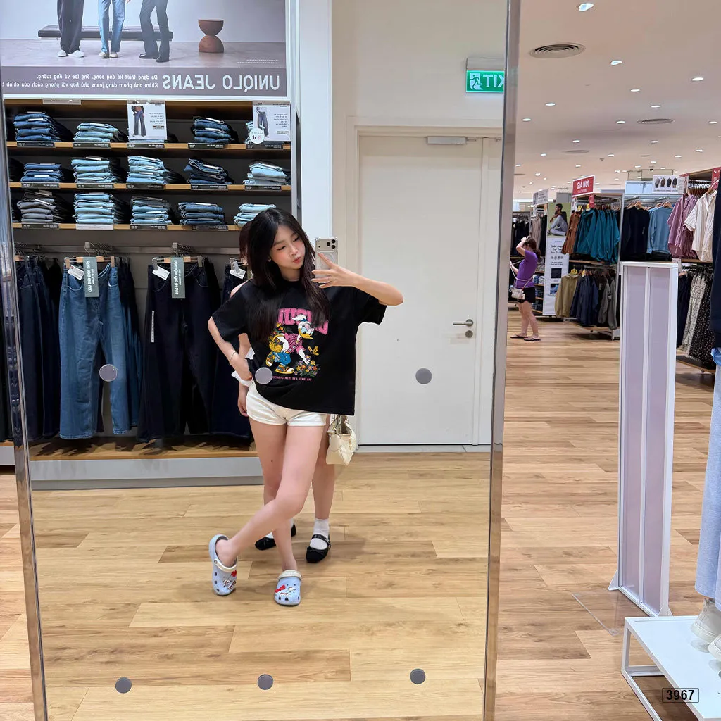 Áo thun boxy nữ hoạt hình Vịt dễ thương Miucho 3967_thumbnail_5
