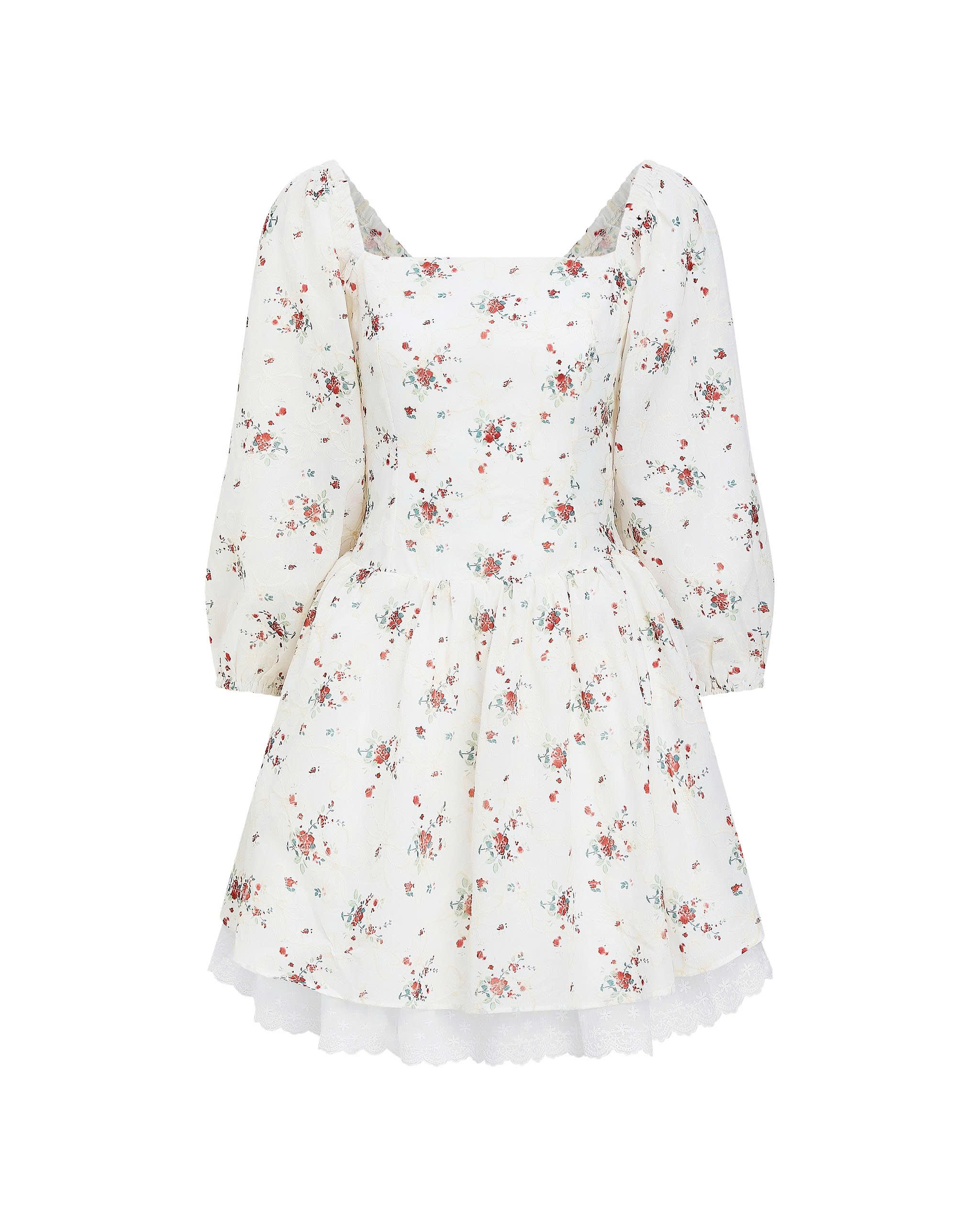 BIGSIZE NỮ - Đầm hoa thêu phối ren dành cho nàng béo từ 55-90kg V-DA221_thumbnail_7