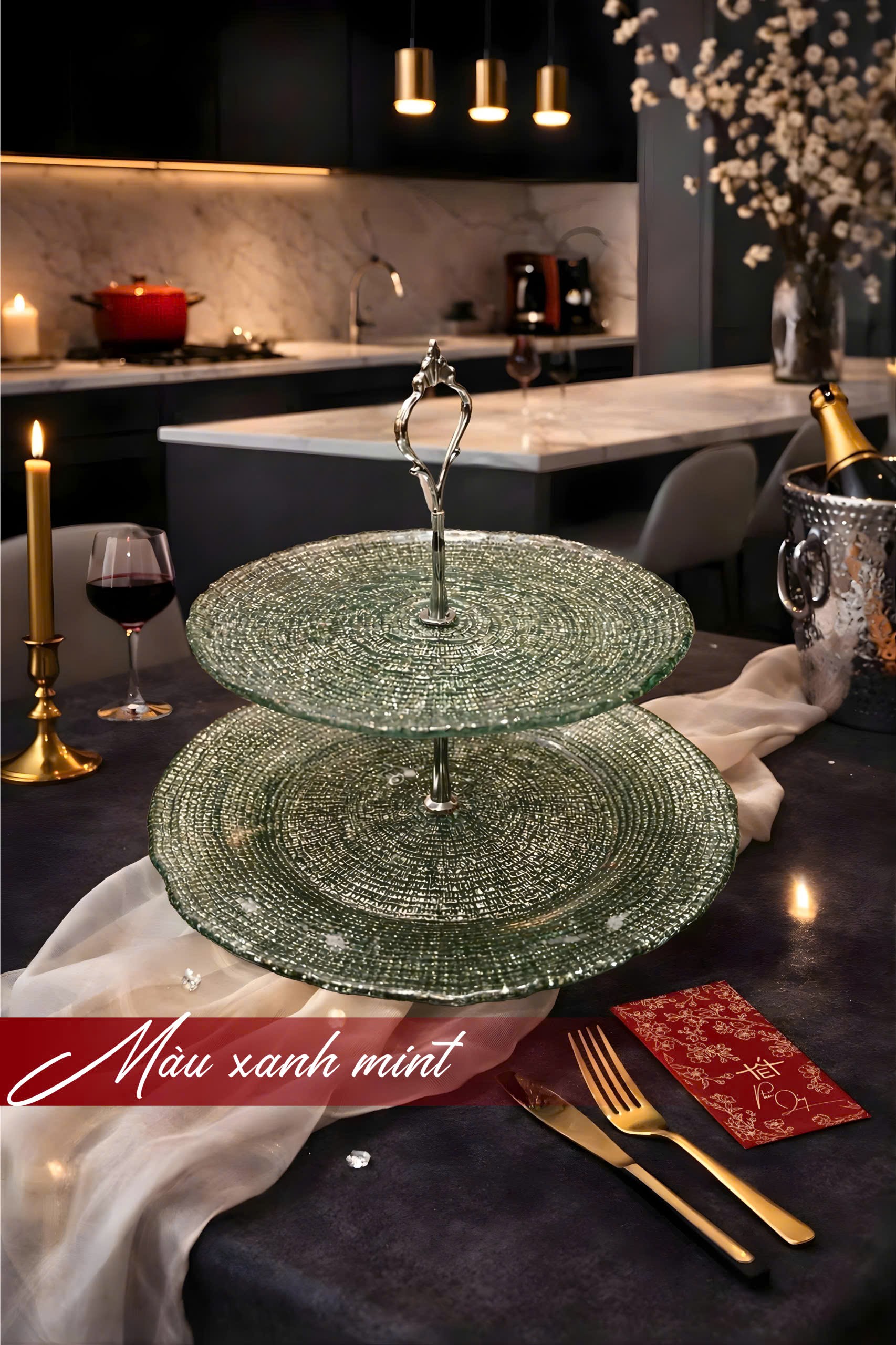 Bộ đĩa 2 tầng thủy tinh vân lưới 22.5 + 28 cm CRISTA HOME, 60224_thumbnail_7