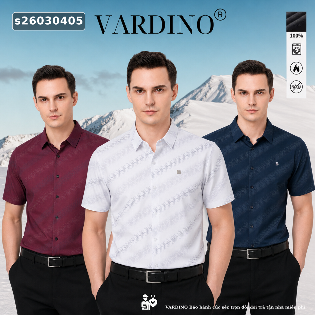Sơ mi hoạ tiết Vardino S2603,s2604,s2605