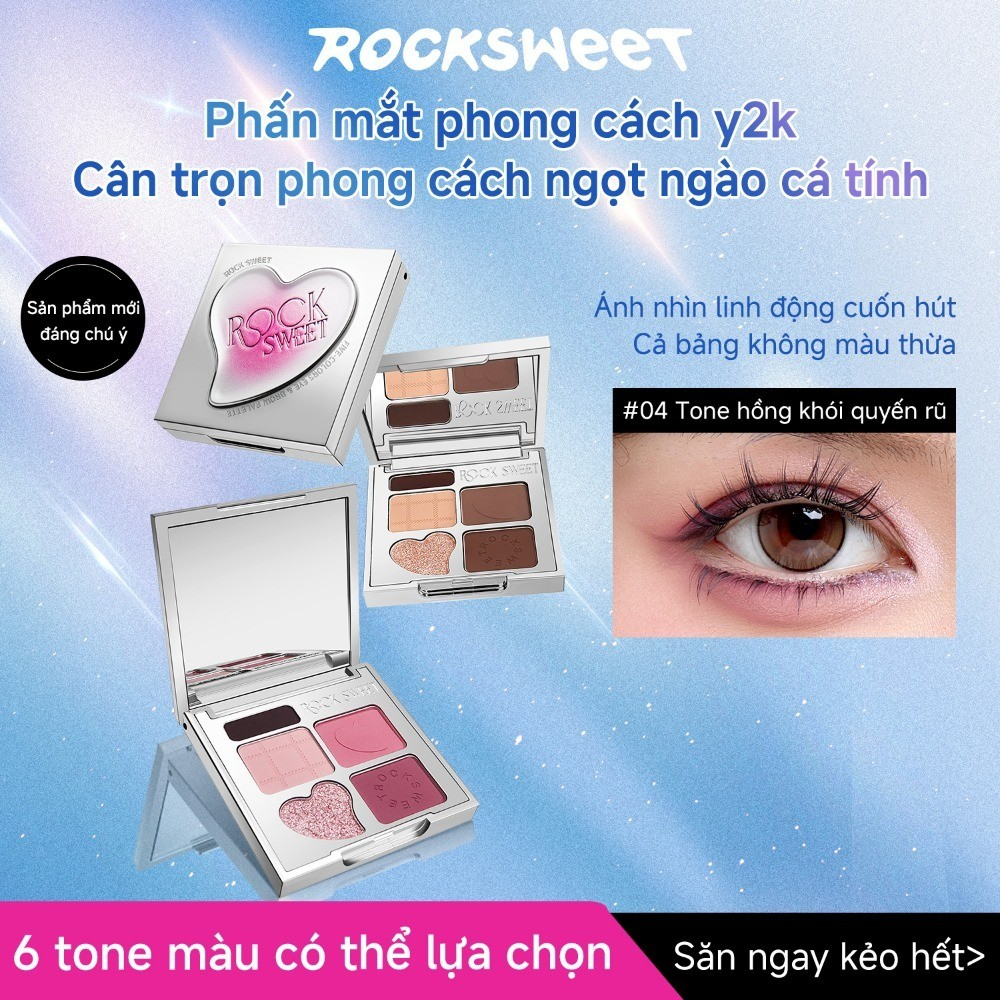 [ROCK SWEET] Bảng phấn mắt 5 ô Rock Sweet
