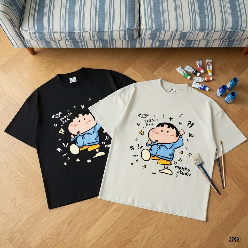 Áo thun nữ form boxy Shinnosuke phong cách đáng yêu Miucho 3769_thumbnail_7