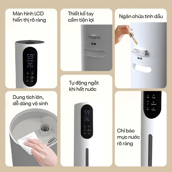Máy Tạo Ẩm, Xông Tinh Dầu, khử khuẩn UV điều khiển WIFI HM10UV-WIFI_thumbnail_6