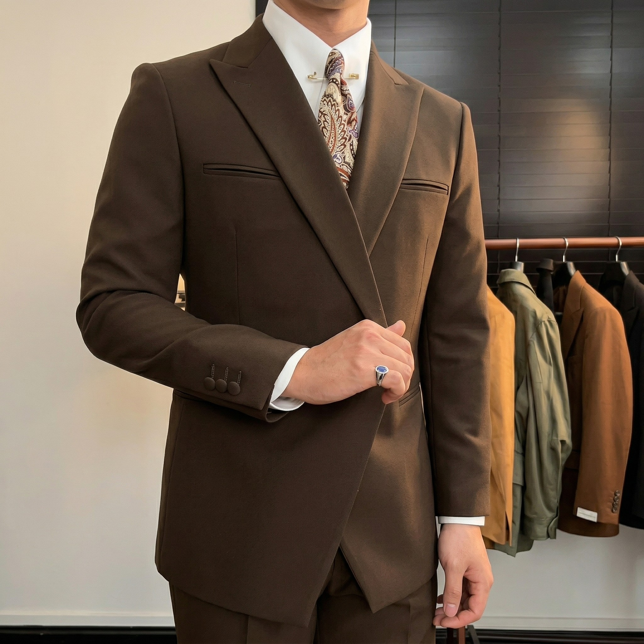 Hidden-Button Blazer