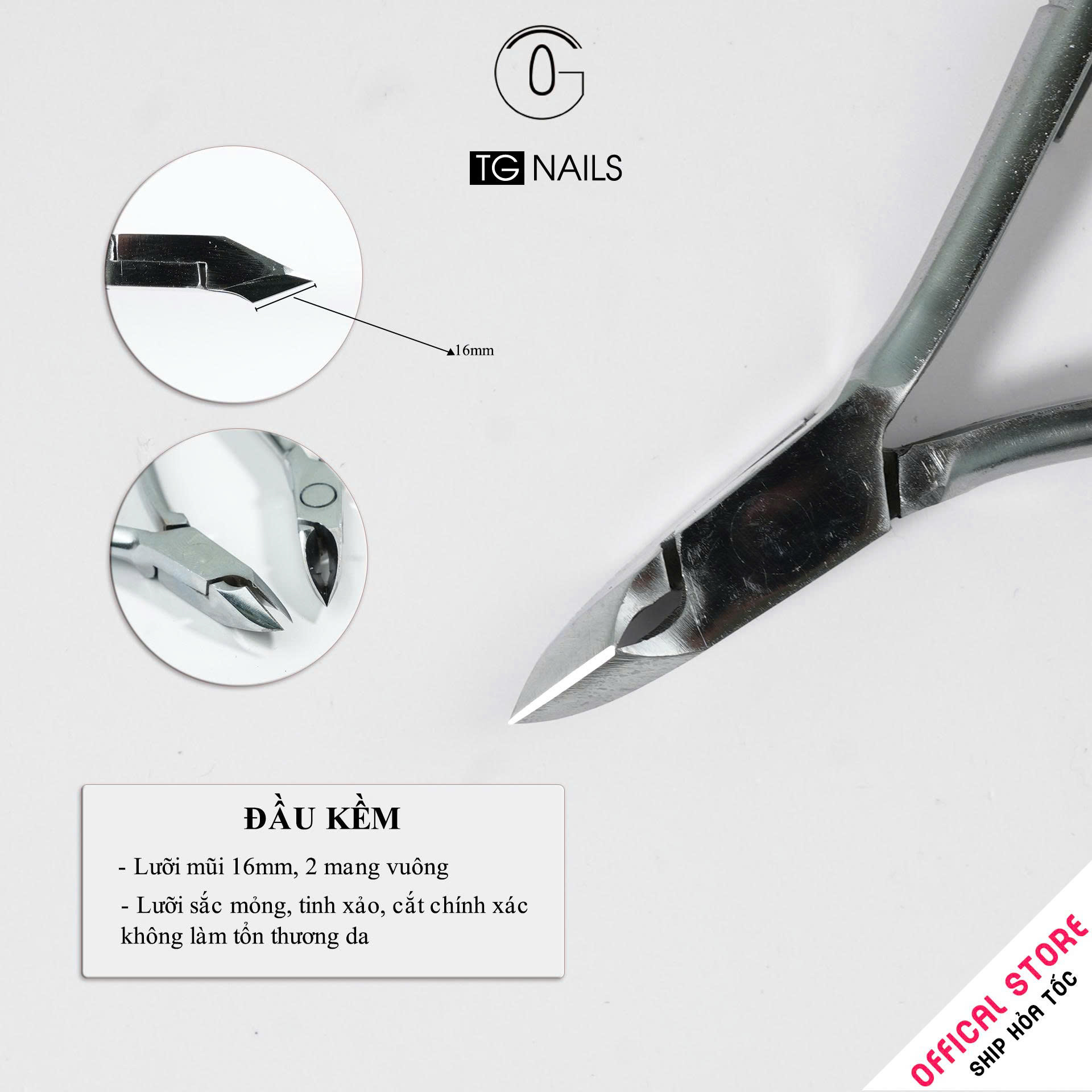 Kềm cắt da mang vuông màu bạc Pro 3_thumbnail_1