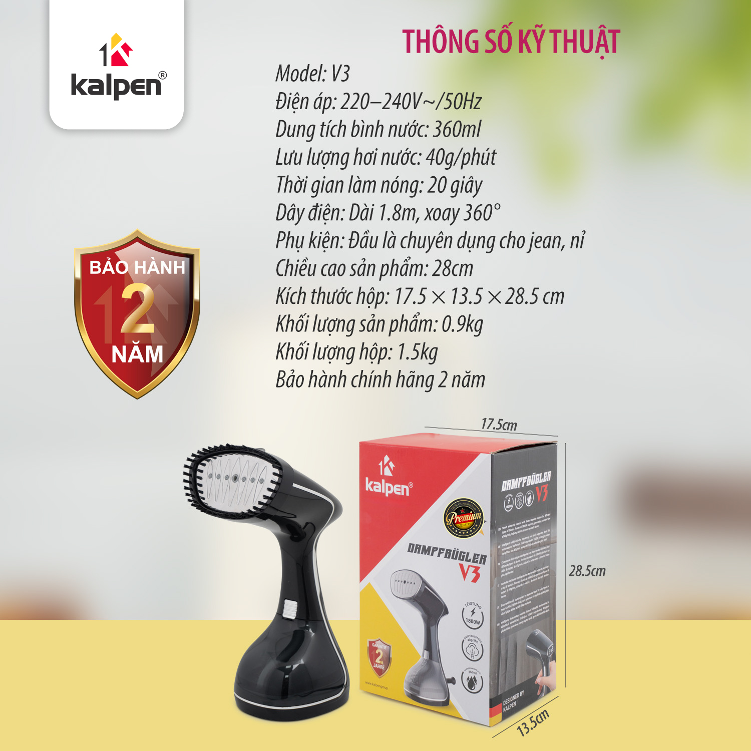 Bàn là hơi nước cầm tay, dung tích bình chứa 360ml_thumbnail_7